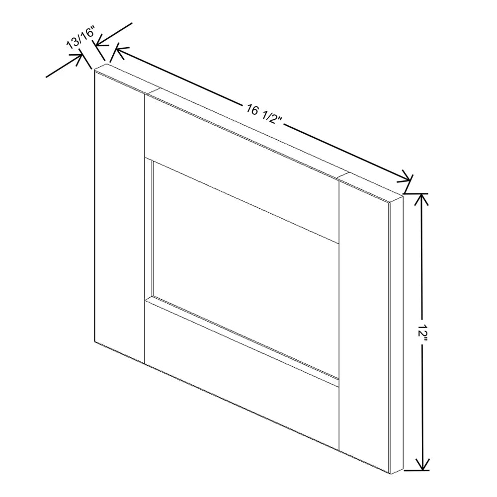 J&K Creme Glazed A7 Dummy Door Panel 16 1/2" W x 12" H