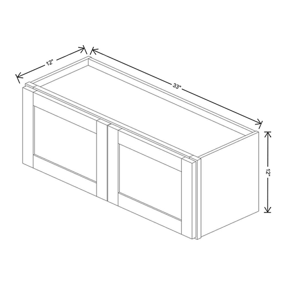 Wolf Classic Grove Terrain Stain 33"W X 12"H Wall Cabinet