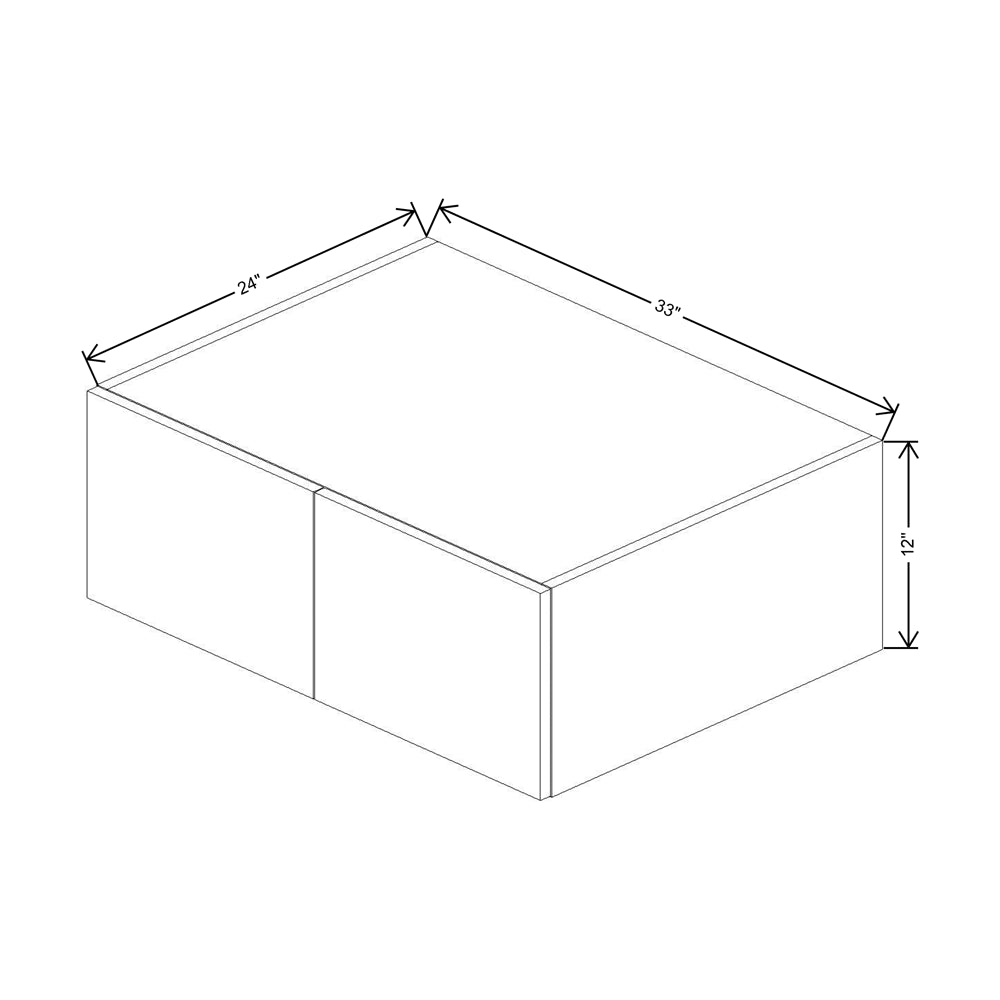 CNC Concord Elegant Stone 33" W X 12" H X 24" D Double Door Wall Cabinet