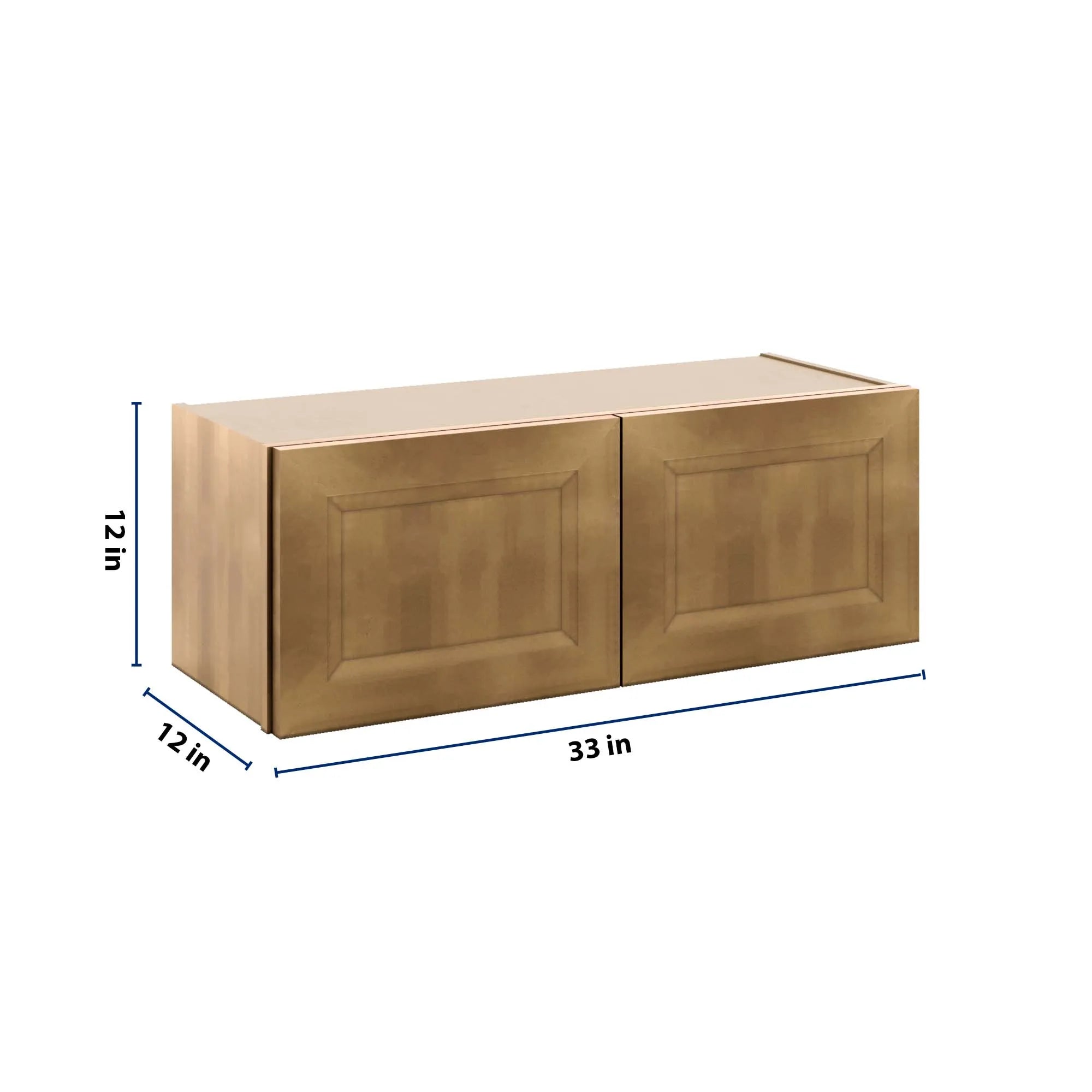 J&K Butterscotch B8 Double Door Wall Cabinet - 33" W x 12" H