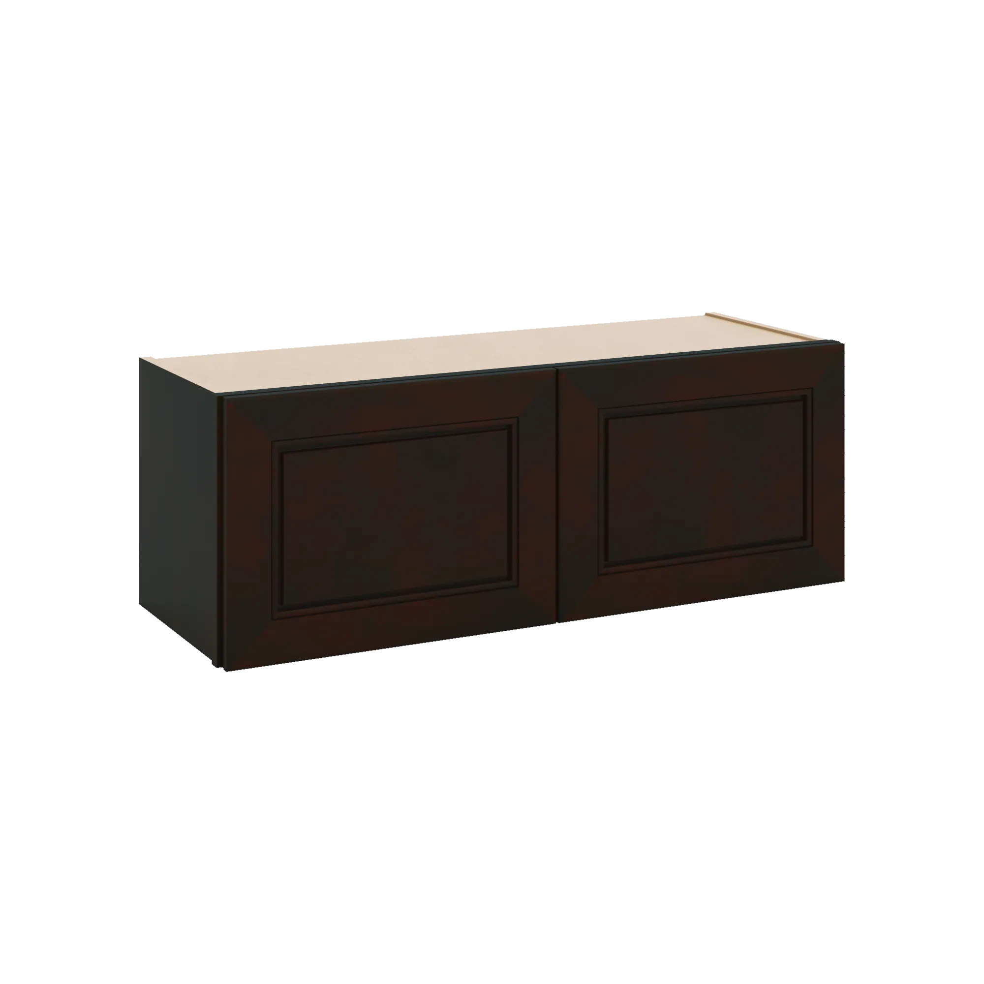 J&K Espresso K8 Double Door Wall Cabinet - 33" W x 12" H