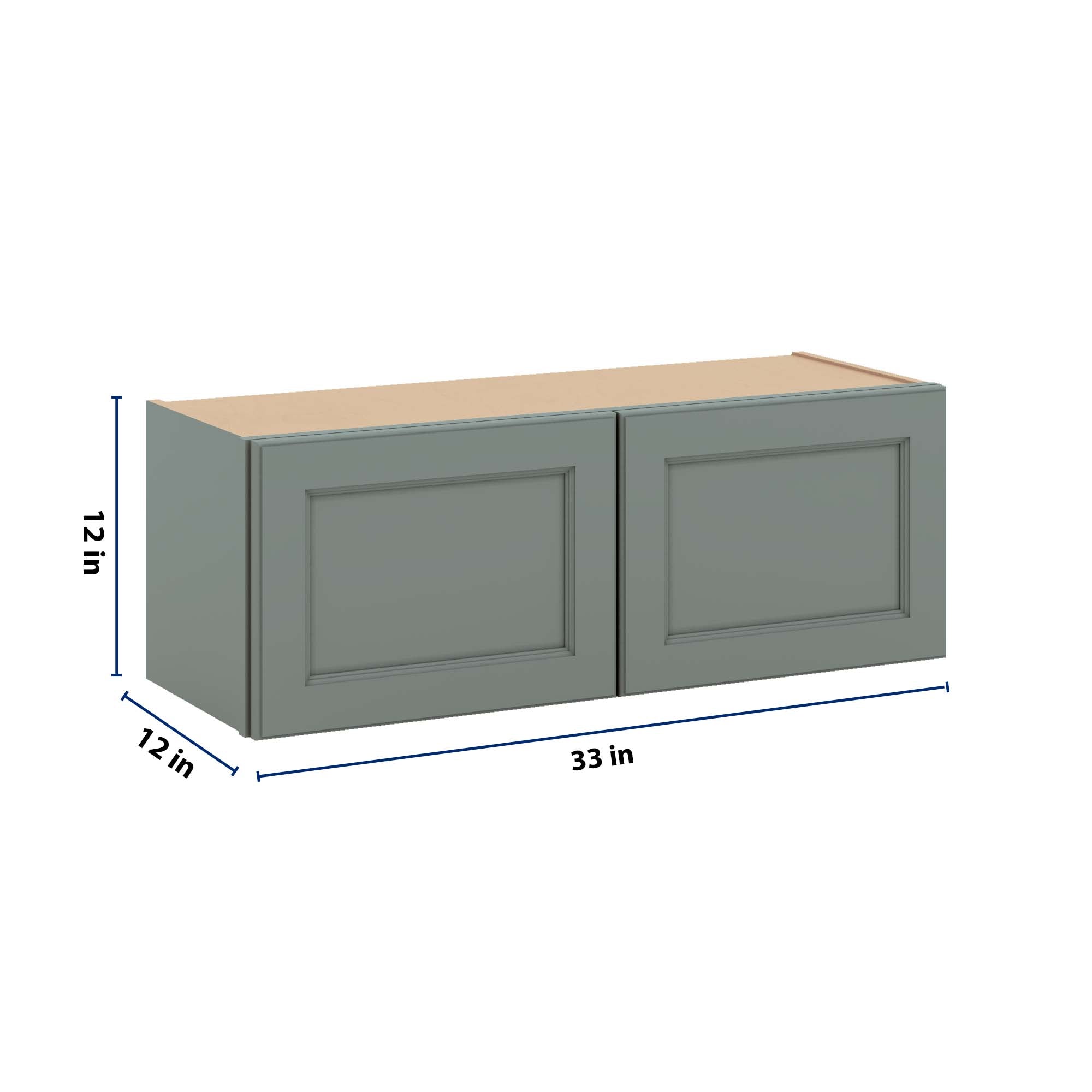 J&K Sage E3 Double Door Wall Cabinet - 33" W x 12" H