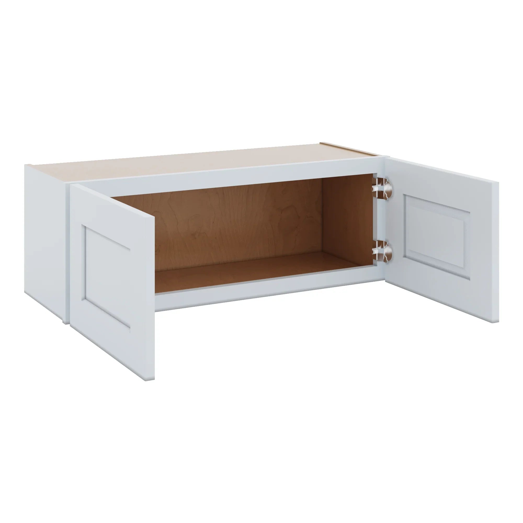J&K White Shaker S8 Double Door Wall Cabinet   33" W x 12" H