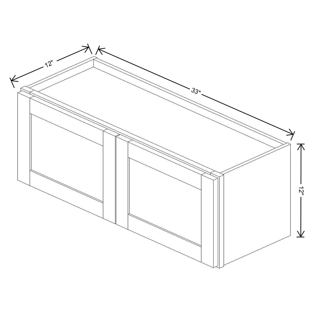 Wolf Classic Dartmouth White Paint 33"W X 12"H Wall Cabinet