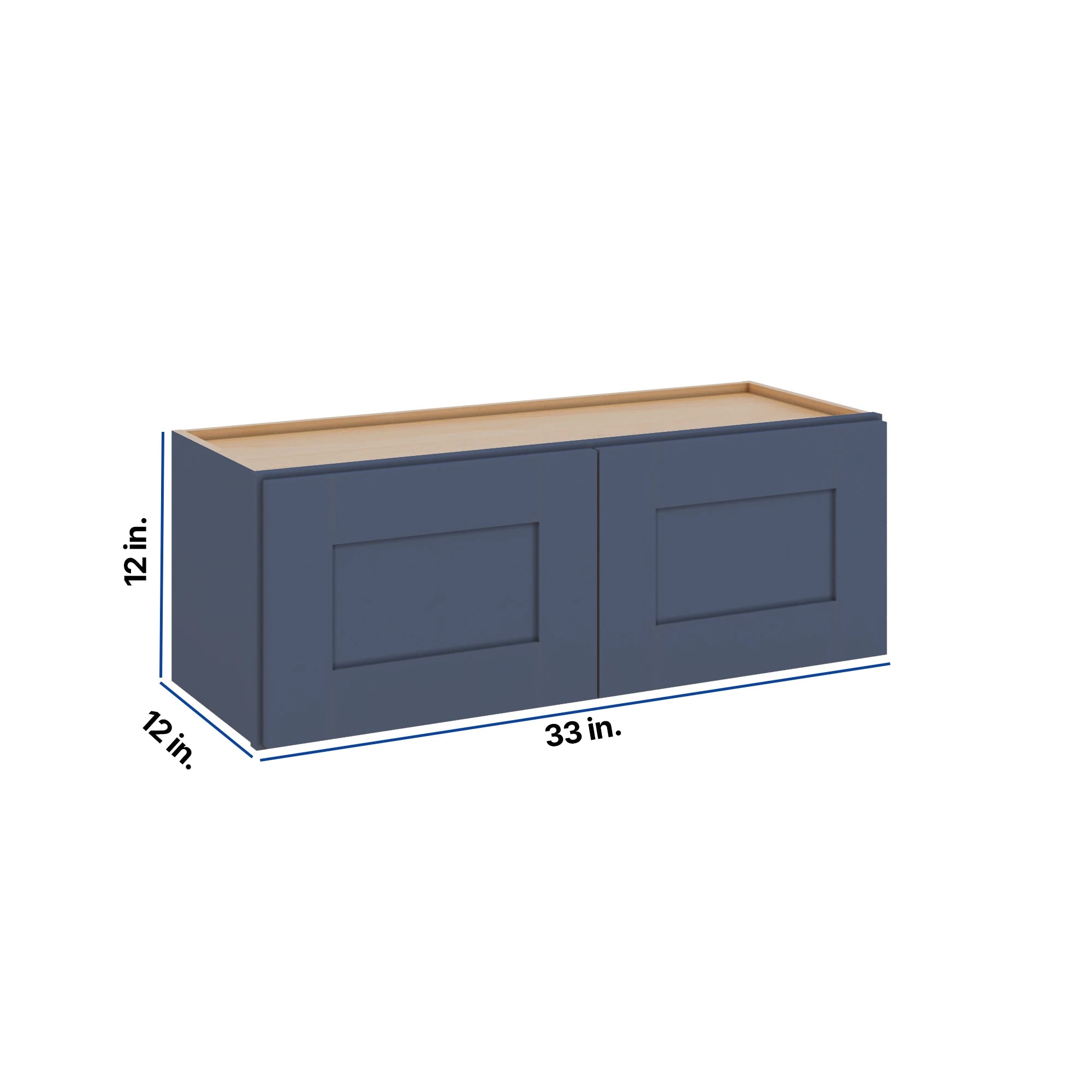 Modernform Cabinet Signature Blue 33" W X 12" H X 12" D Double Door Wall Cabinet