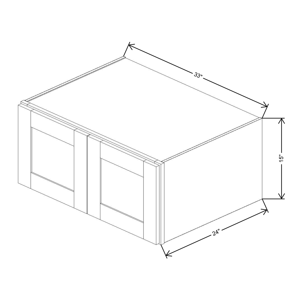 Fabuwood Allure Imperio Dove 33"W X 15"H X 24"Deep Wall