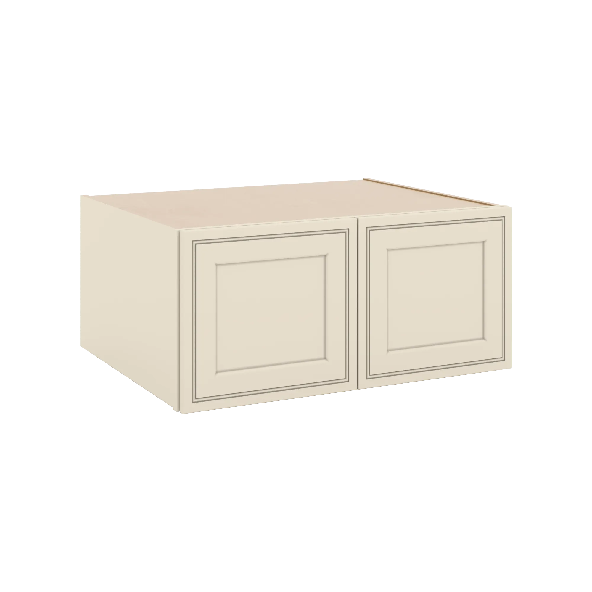 J&K Pearl Glazed H9 Refrigerator Wall Cabinet - 33" W x 15" H x 27" D