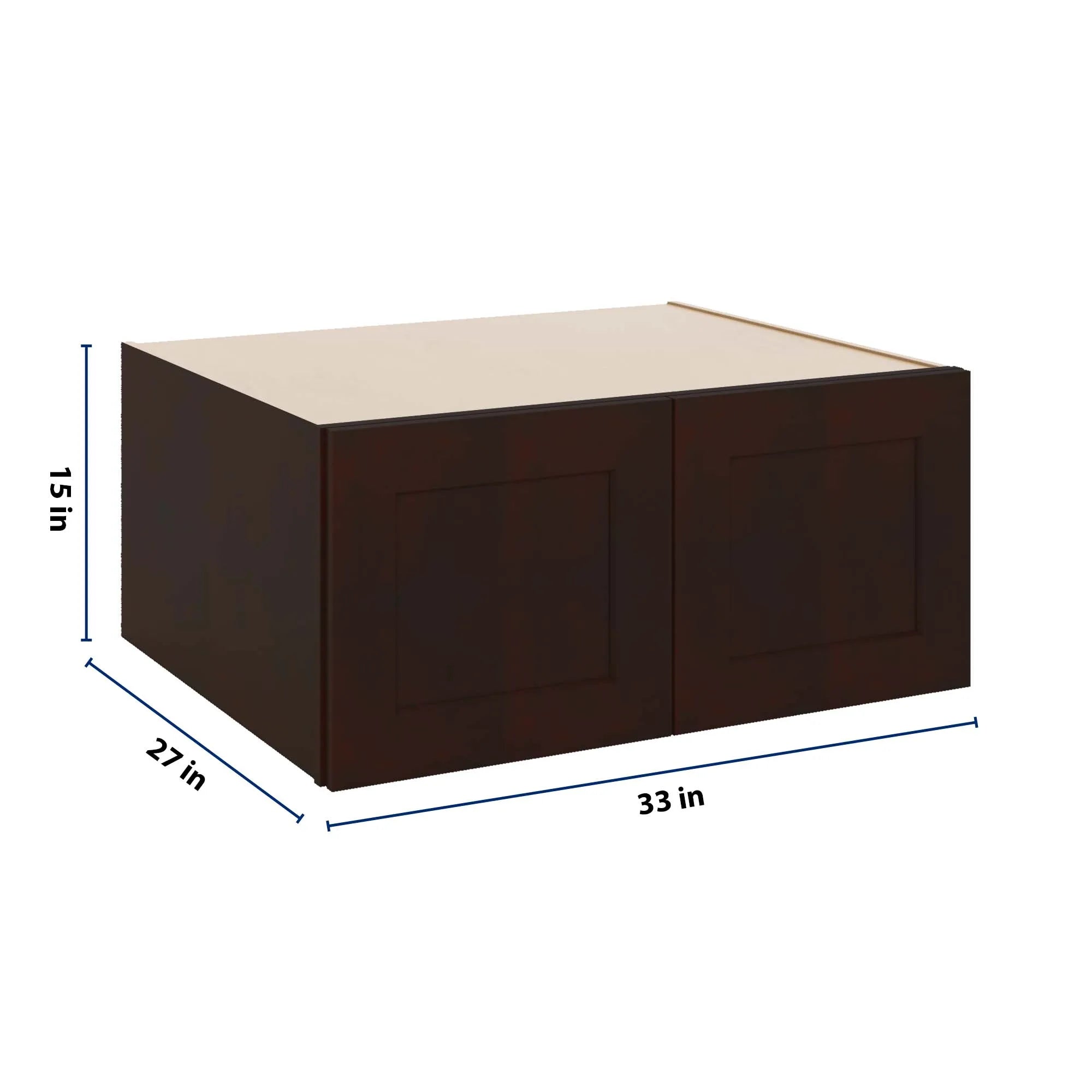 J&K Java Coffee S1 Refrigerator Wall Cabinet - 33" W x 15" H x 27" D