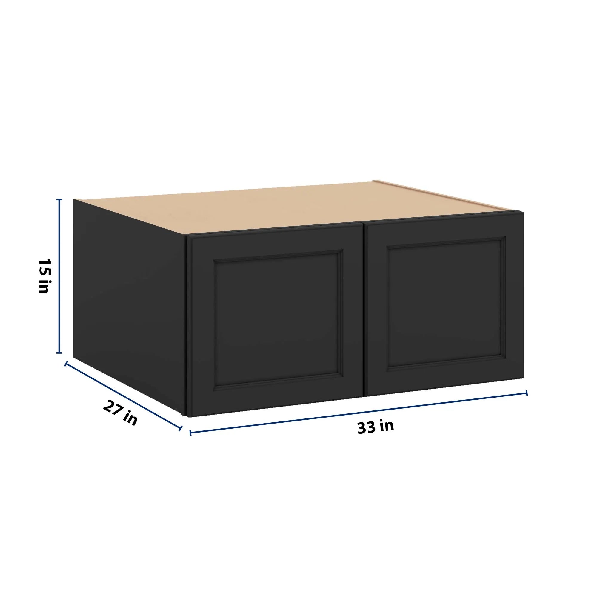 J&K Charcoal E2 Refrigerator Wall Cabinet - 33" W x 15" H x 27" D