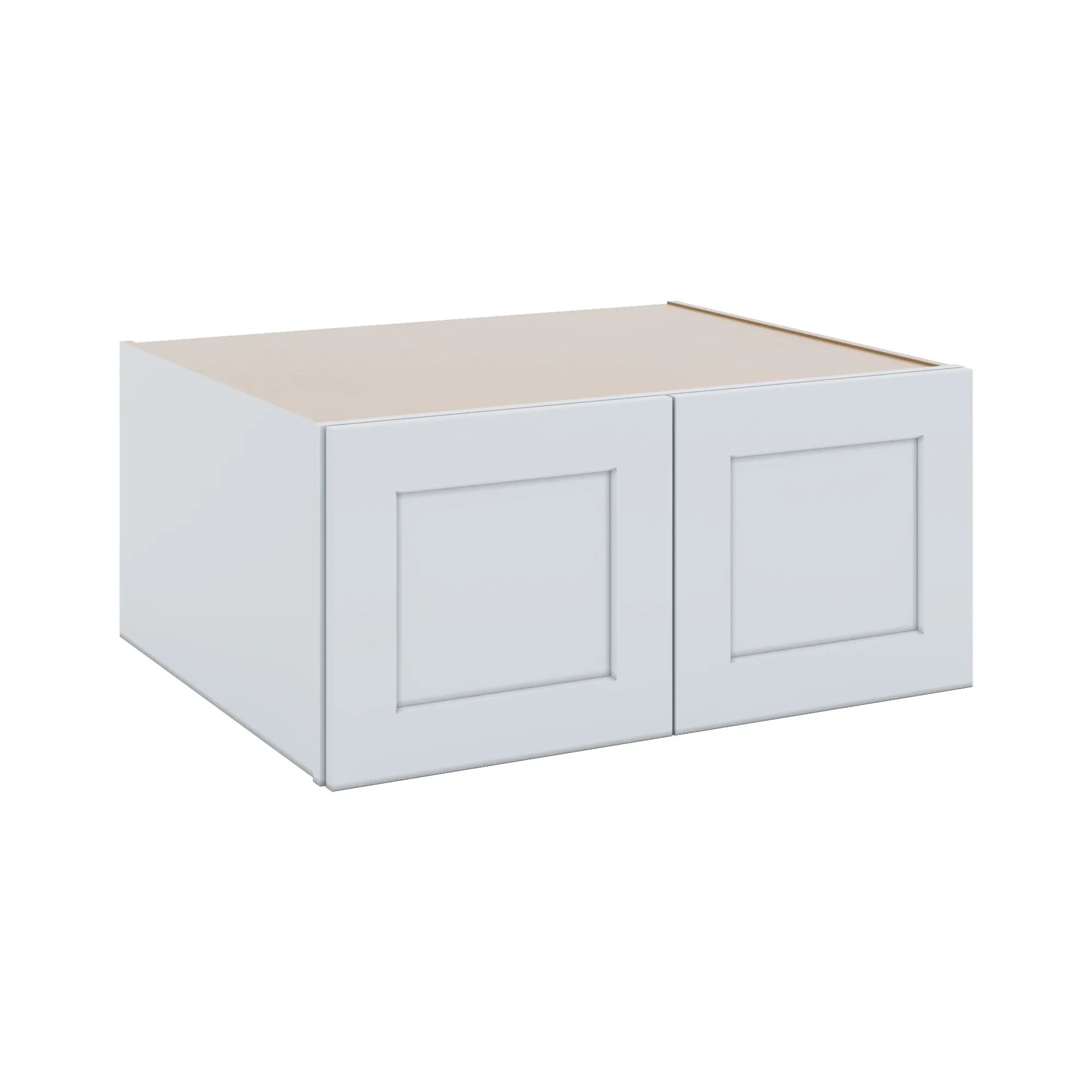 J&K White Shaker S8 Refrigerator Wall Cabinet - 33" W x 15" H x 27" D