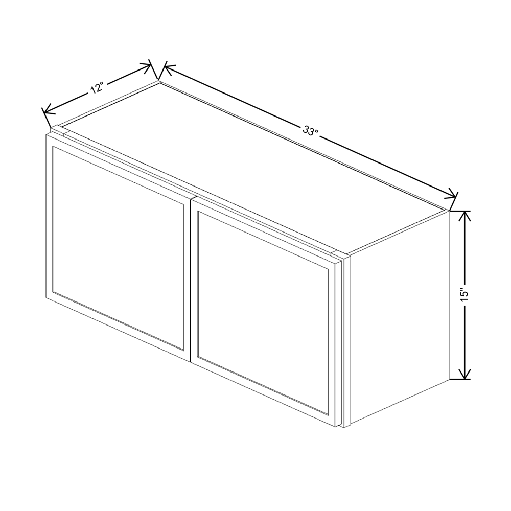 Cubitac Imperial Madison Dusk 33"W X 15"H Wall Cabinet