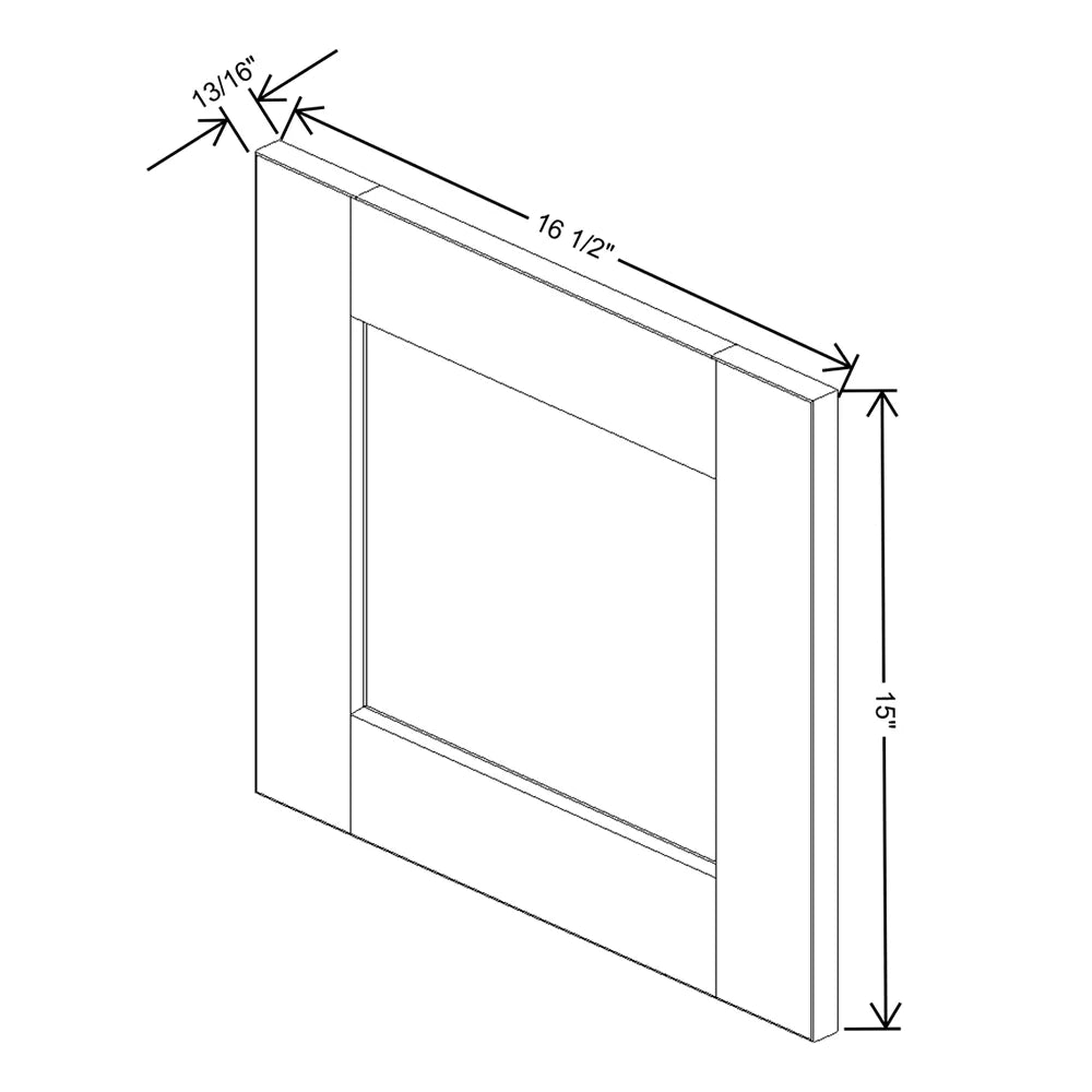 J&K Dove E1 Dummy Door Panel 16 1/2" W x 15" H