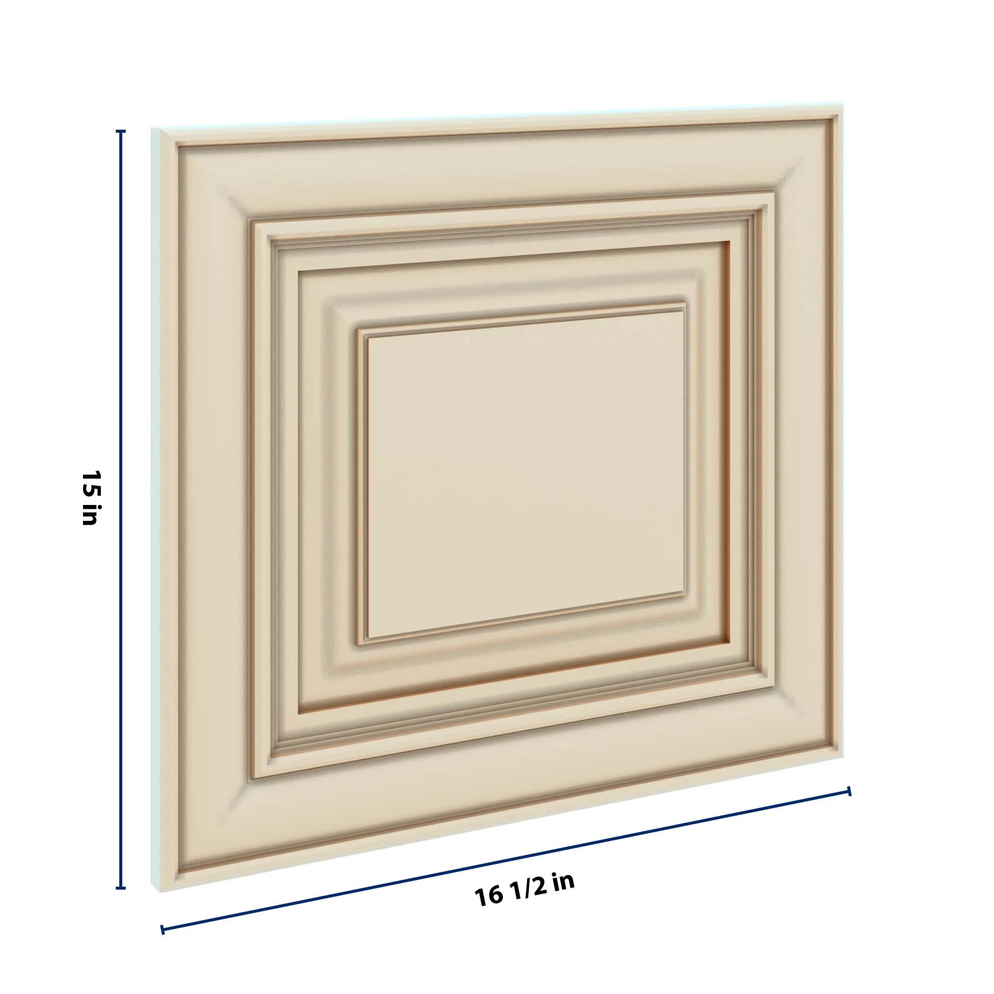 J&K Creme Glazed A7 Dummy Door Panel 16 1/2" W x 15" H