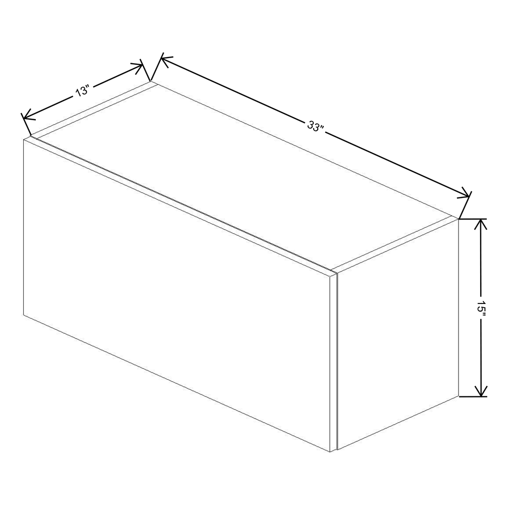 Fabuwood Illume Catalina Bianco Gloss 2 15" High Lift Up Wall