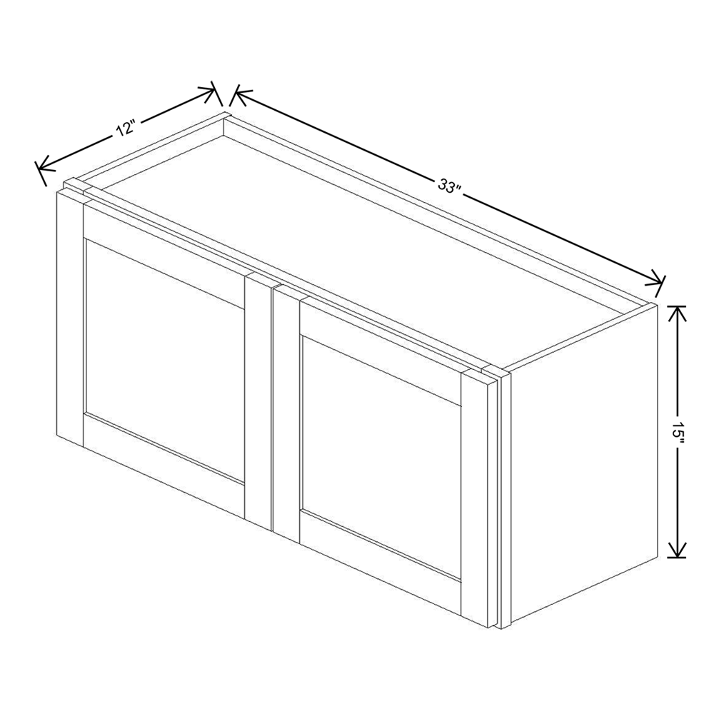 Wolf Classic York White Paint 33"W X 15"H Wall Cabinet