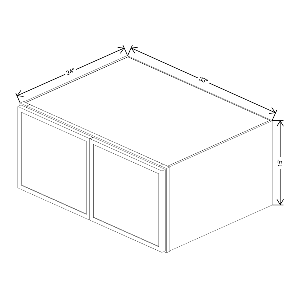 Cubitac Basic Oxford Latte 33"W X 15"H X 24"D Wall Deep Cabinet