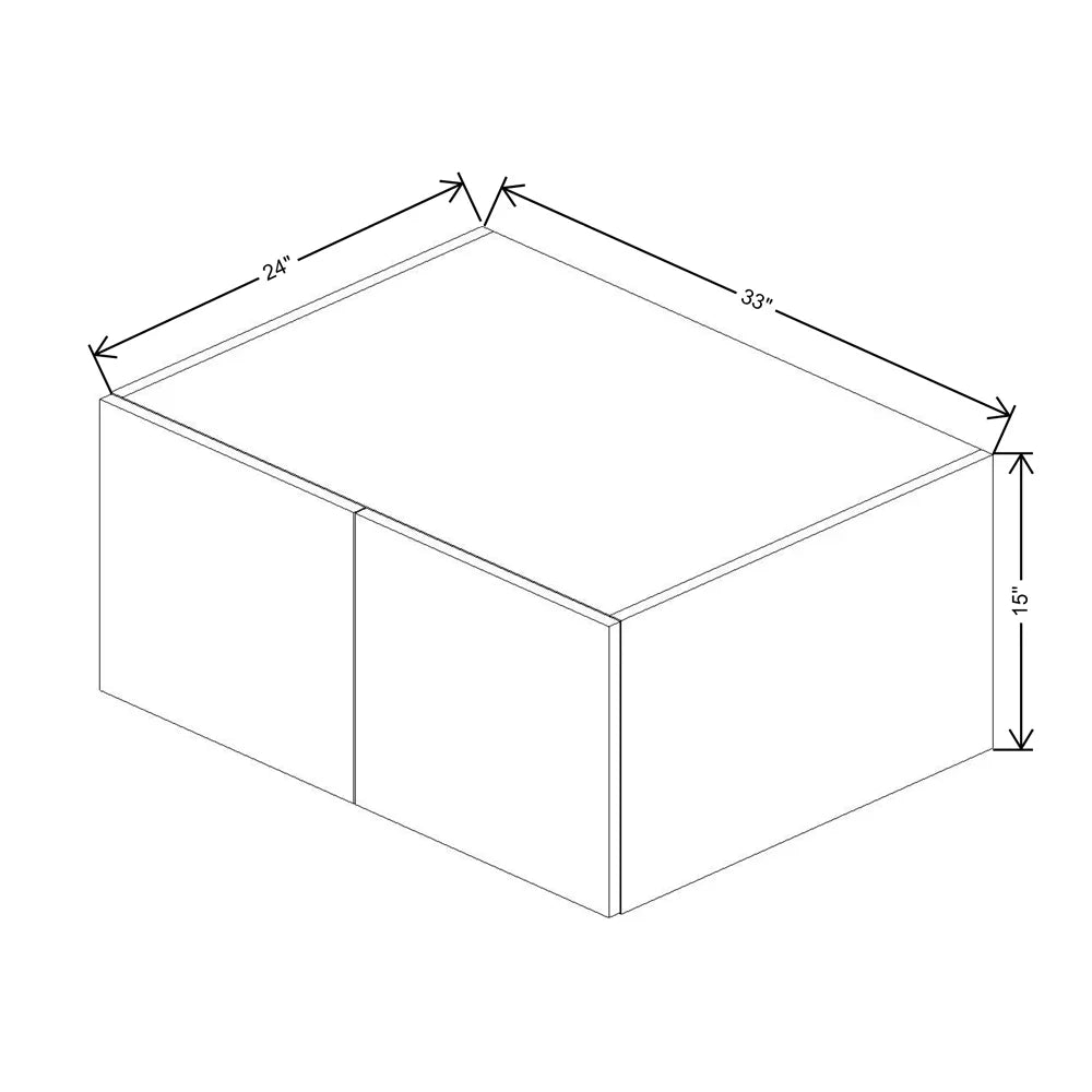 CNC Classic Milano Polar White 33" W X 15" H X 24" D Double Door Wall Cabinet