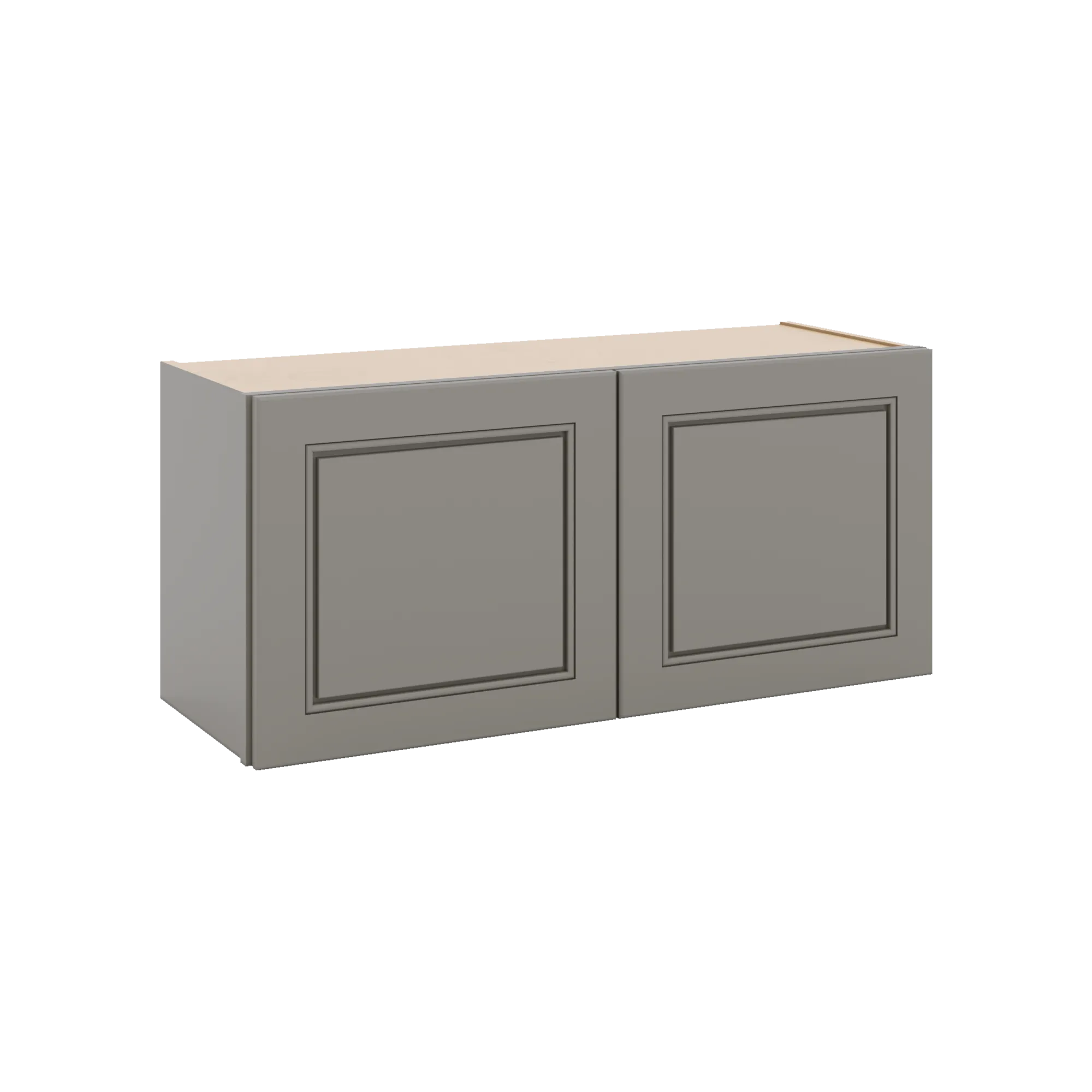 J&K Greige K3 Double Door Wall Cabinet - 33" W x 15" H
