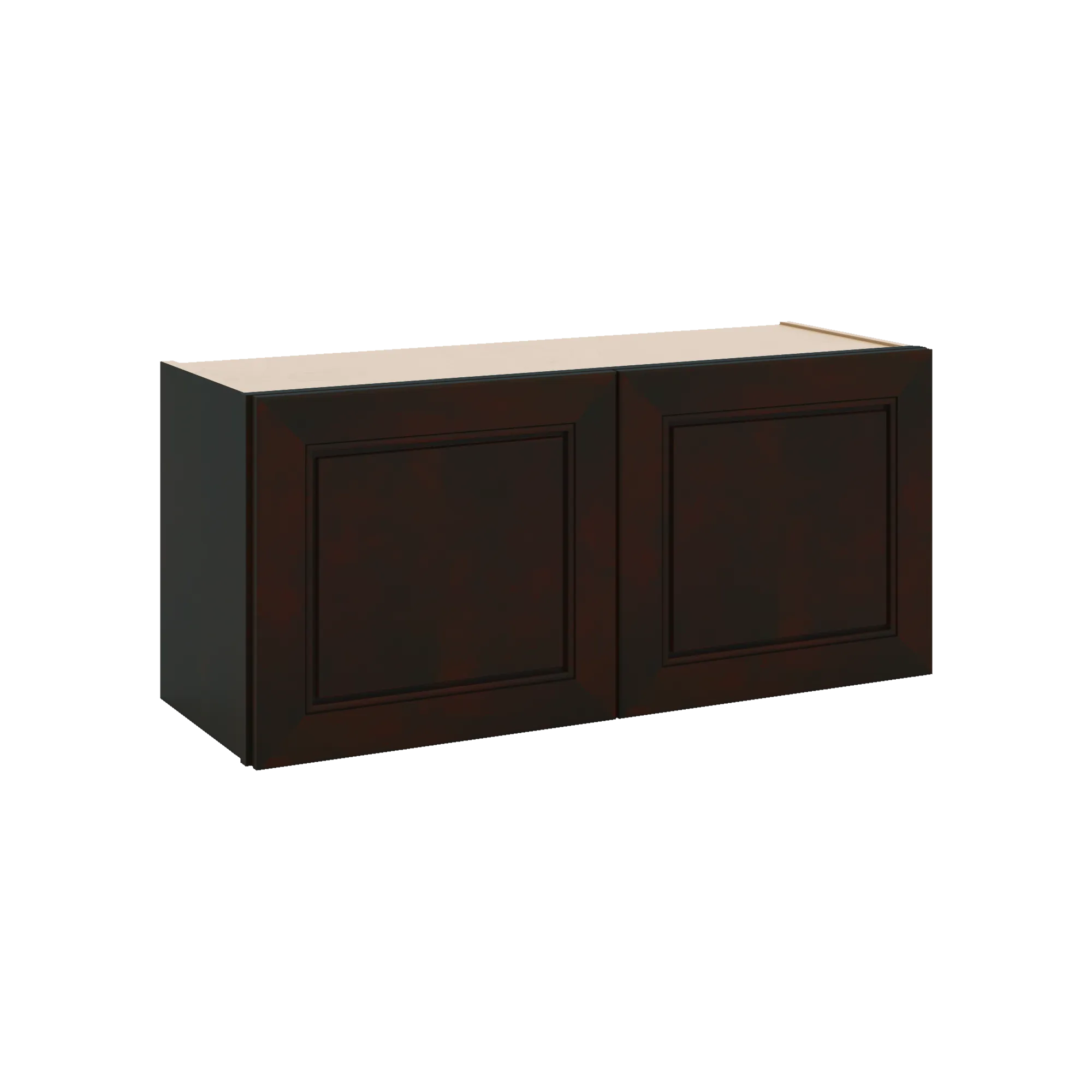 J&K Espresso K8 Double Door Wall Cabinet - 33" W x 15" H