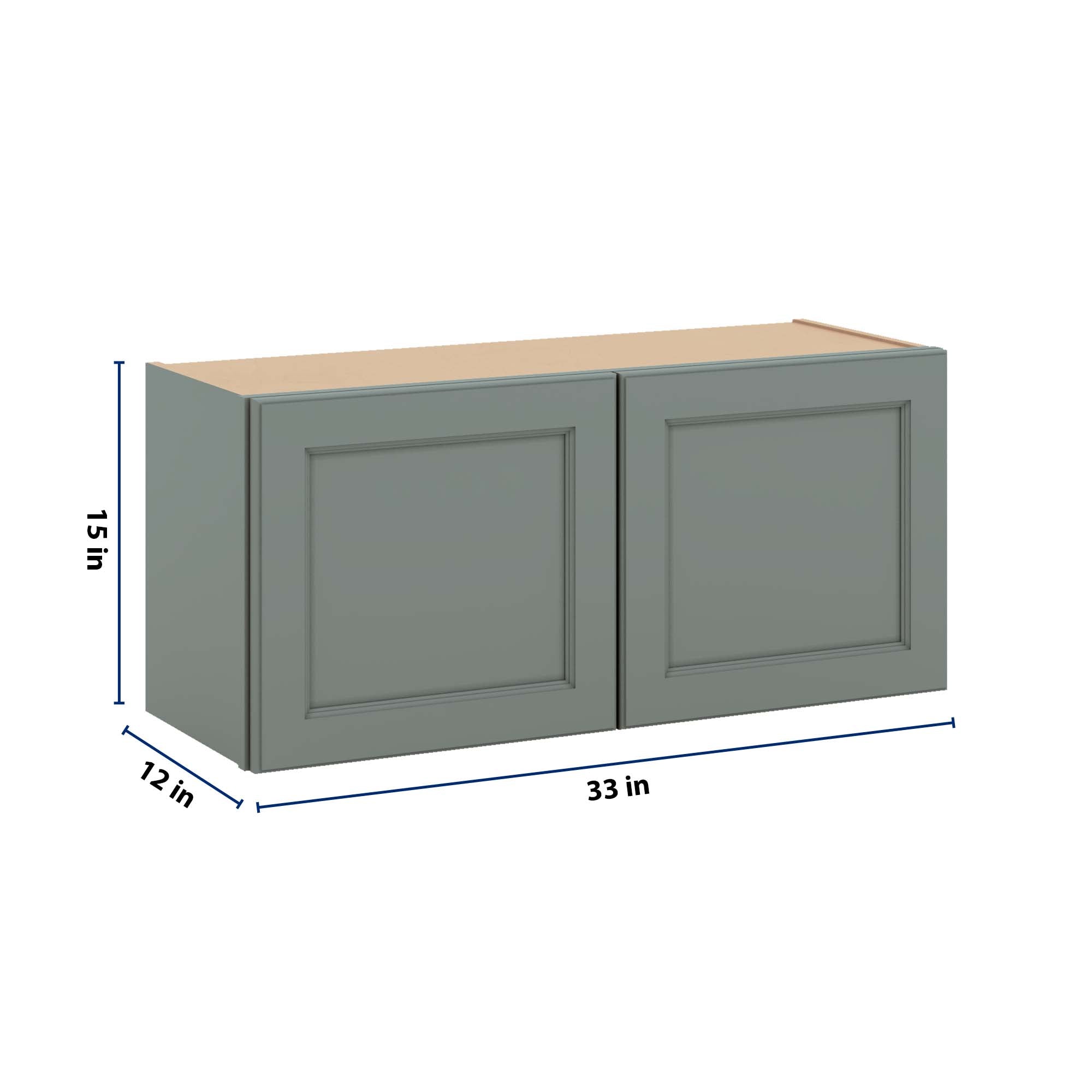 J&K Sage E3 Double Door Wall Cabinet - 33" W x 15" H