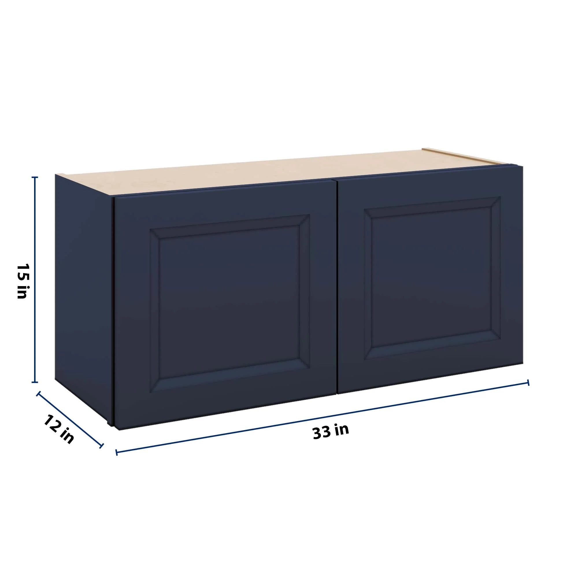 J&K Naval B7 Double Door Wall Cabinet - 33" W x 15" H