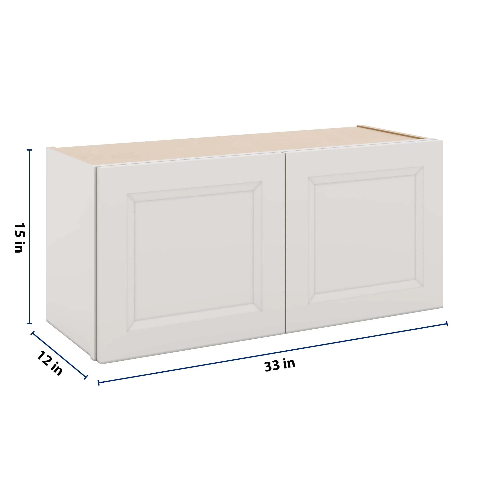 J&K Pure B5 Double Door Wall Cabinet - 33" W x 15" H