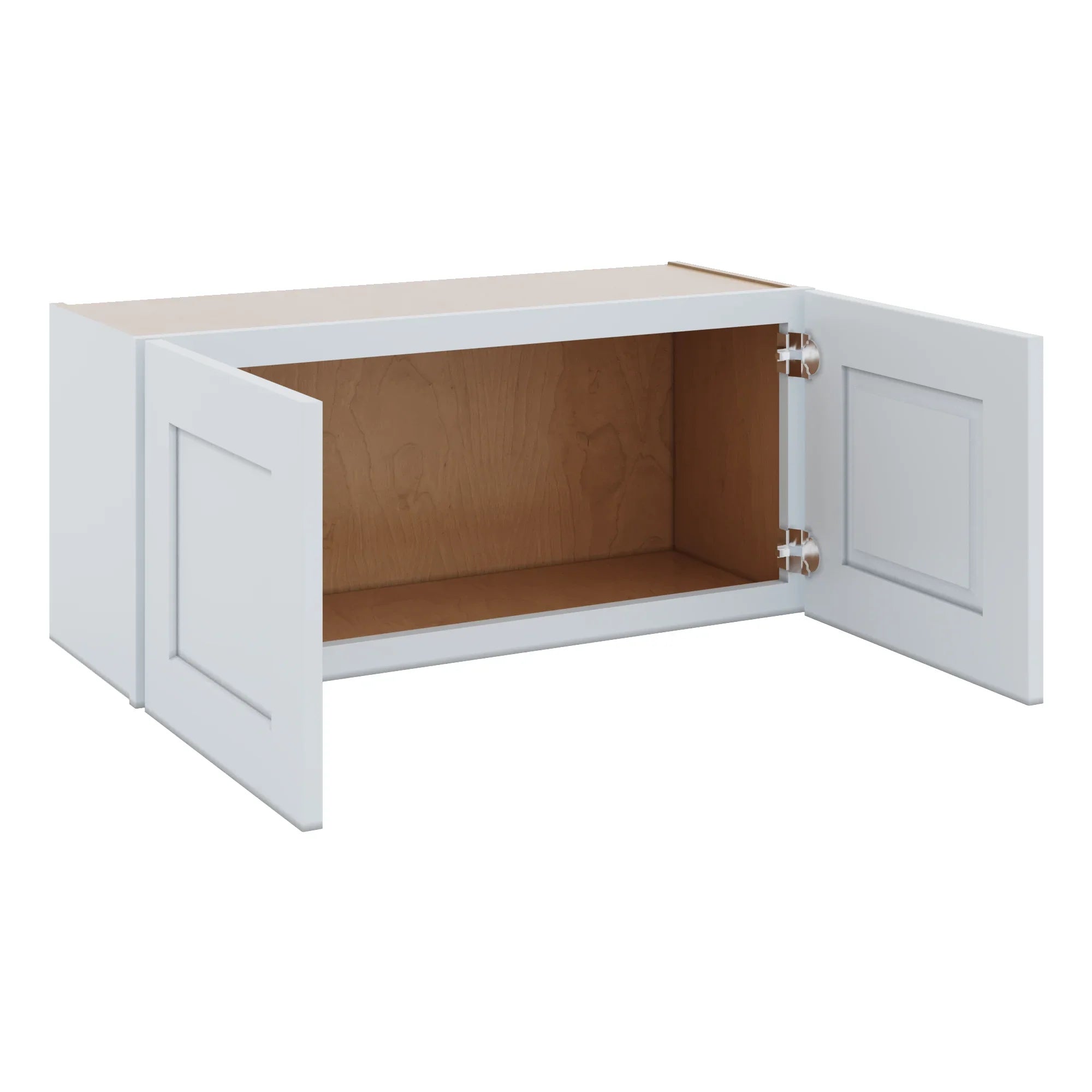 J&K White Shaker S8 Double Door Wall Cabinet   33" W x 15" H