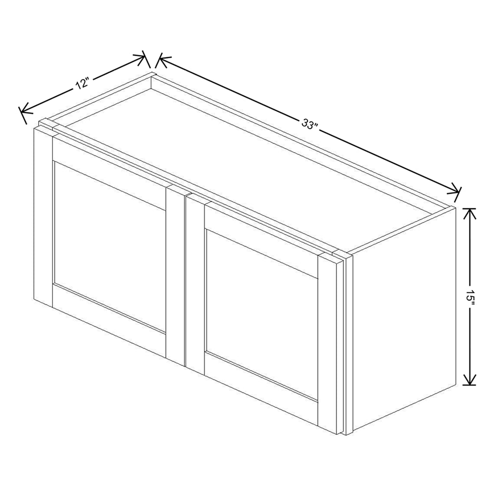 Wolf Classic Dartmouth White Paint 33"W X 15"H Wall Cabinet