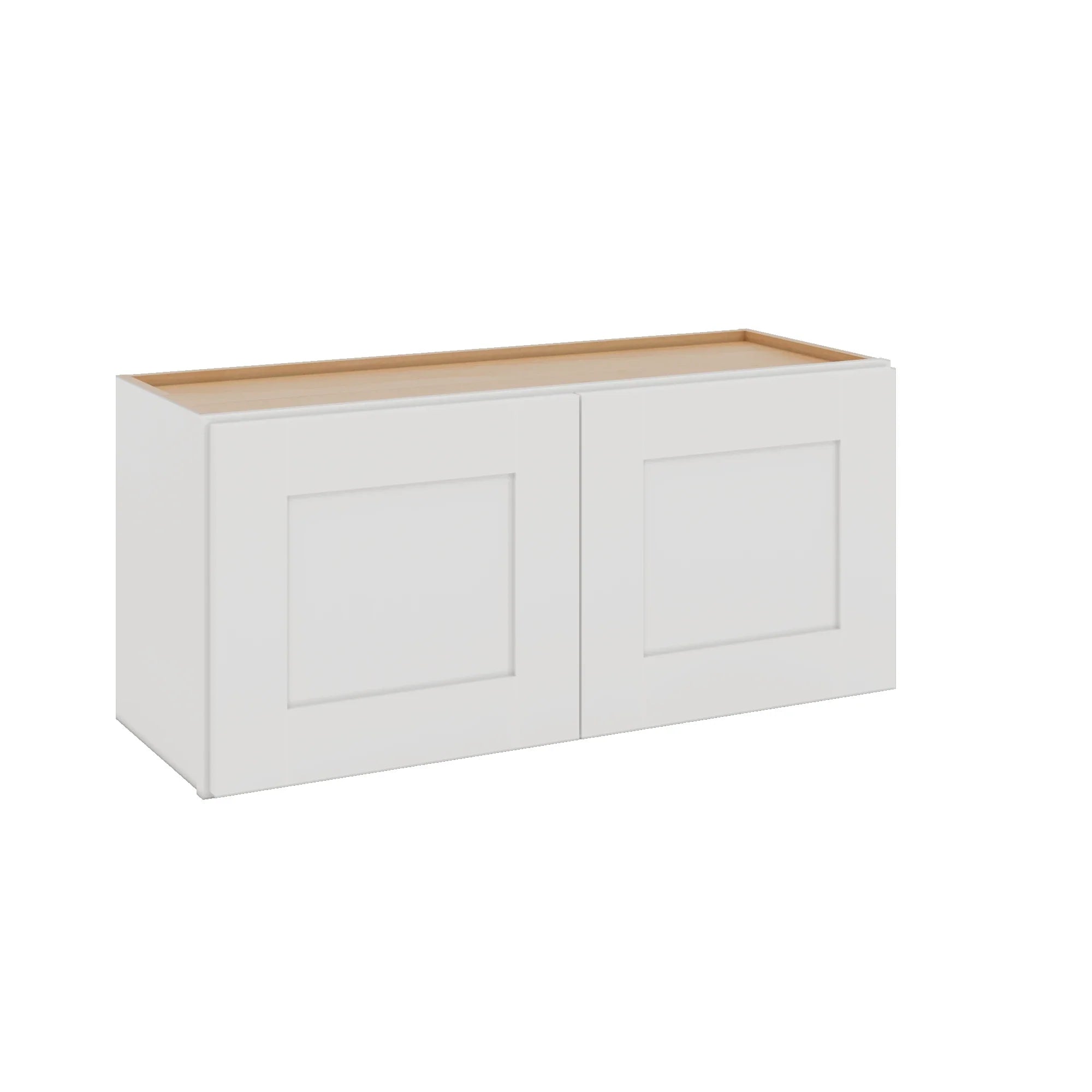 Modernform Cabinet White Shaker 33" W X 15" H X 12" D Double Door Wall Cabinet