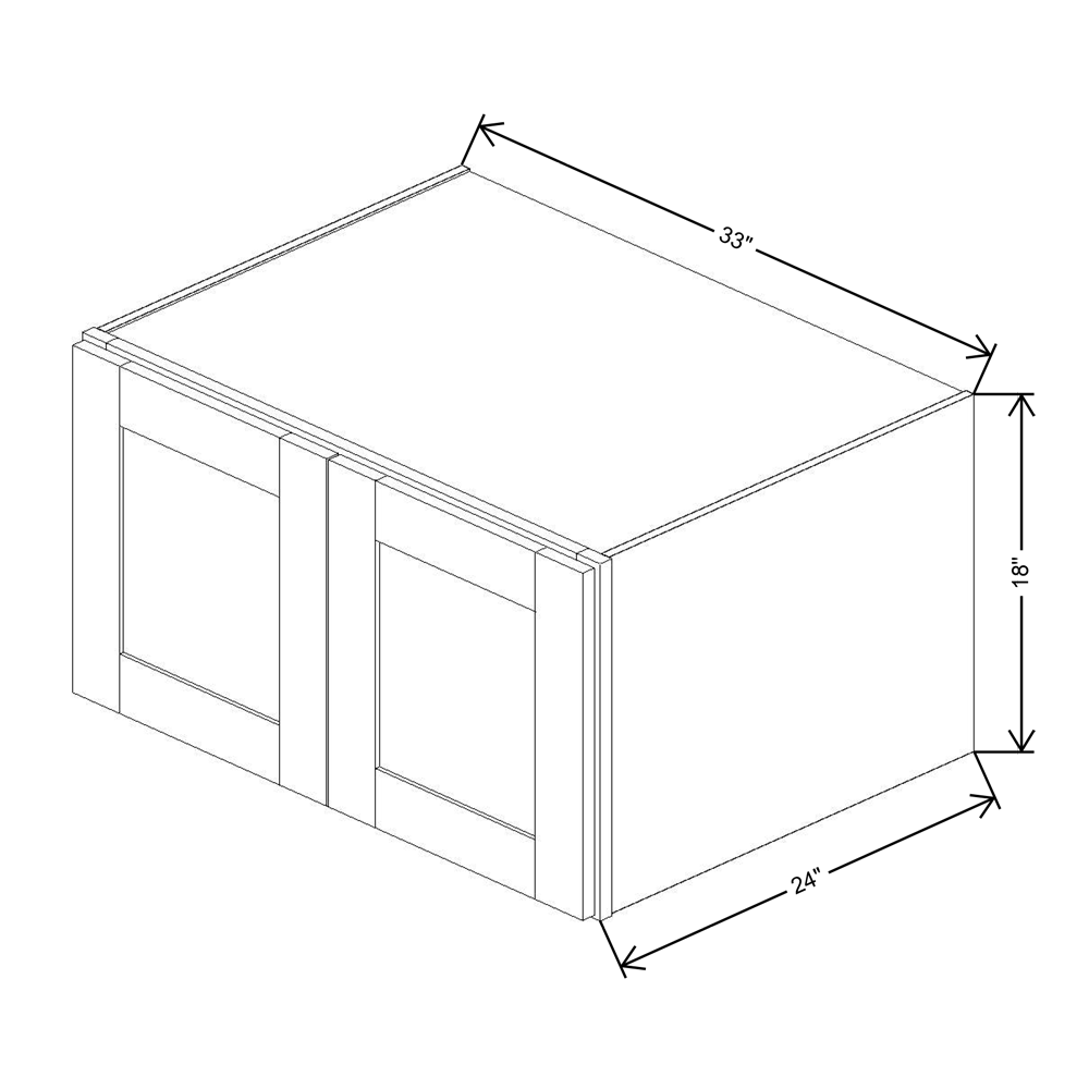 Fabuwood Allure Galaxy Frost 33"W X 18"H  Wall X 24"Deep Wall