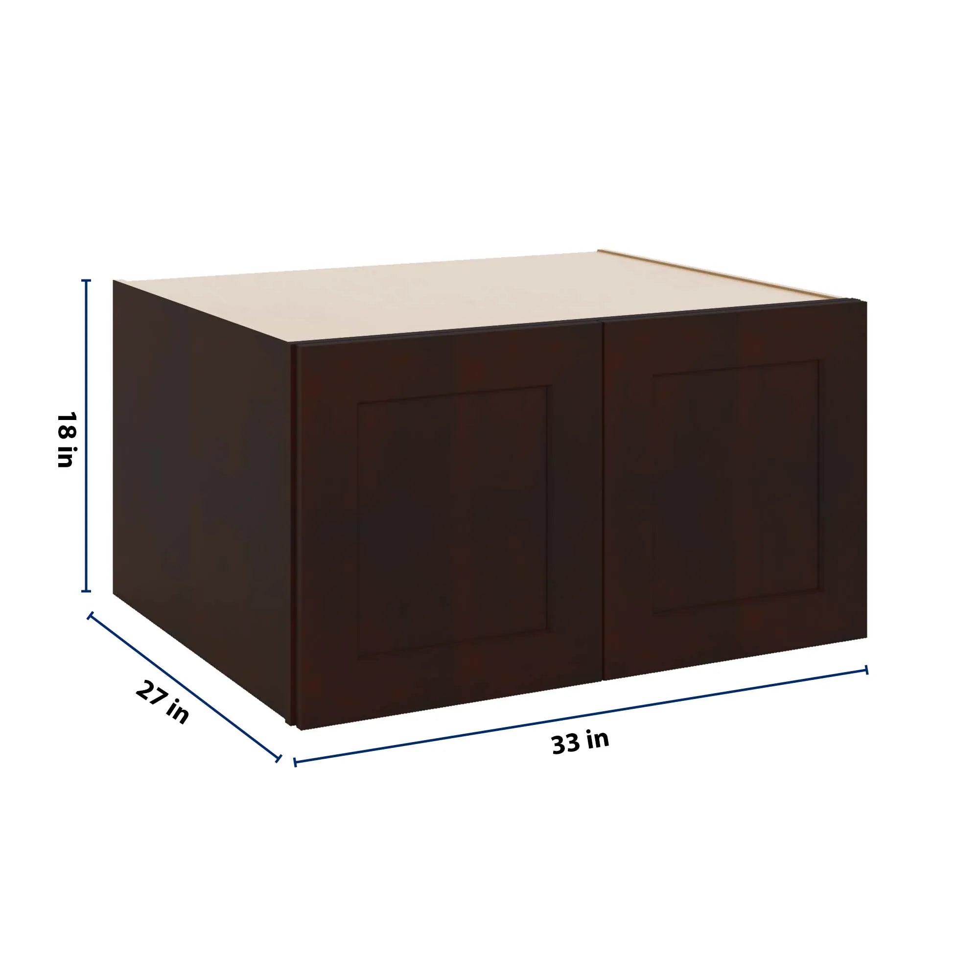 J&K Java Coffee S1 Refrigerator Wall Cabinet - 33" W x 18" H x 27" D