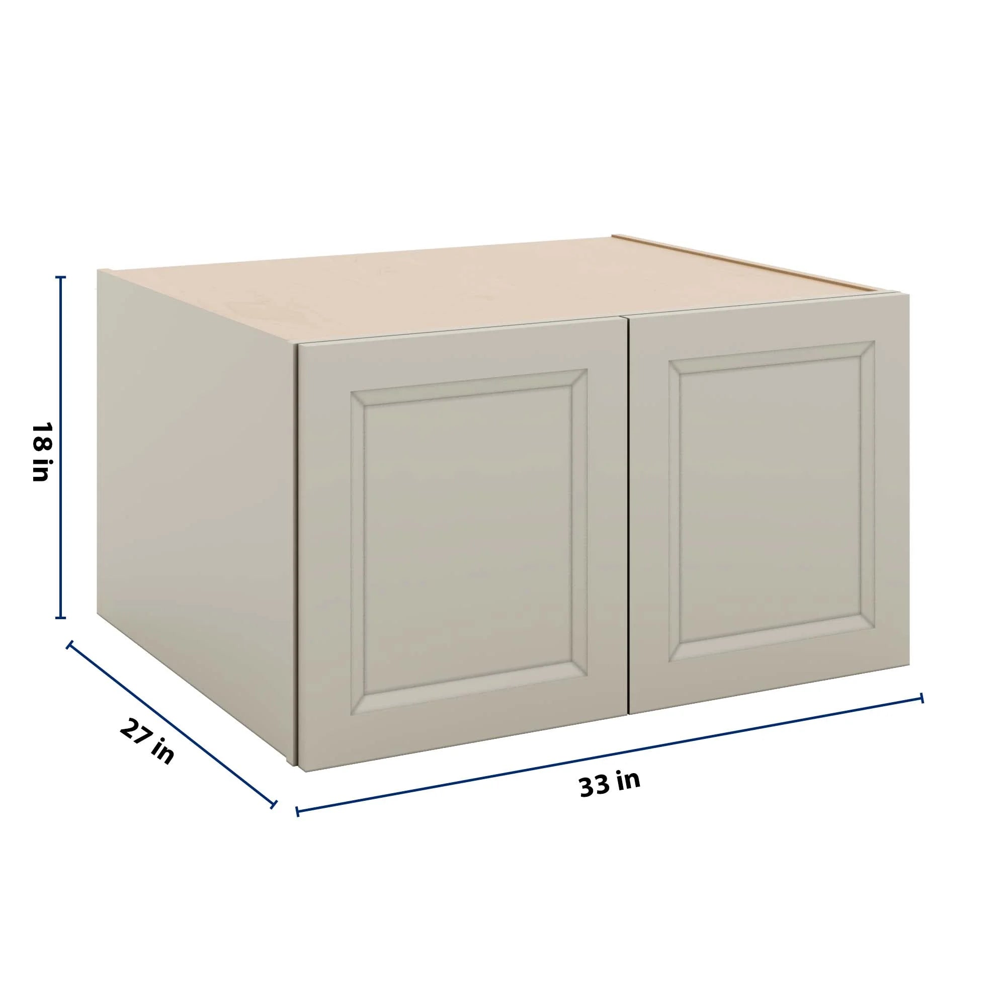 J&K Pebble B6 Refrigerator Wall Cabinet - 33" W x 18" H x 27" D