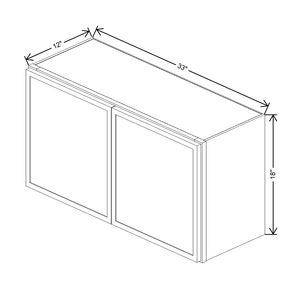 Cubitac Imperial Madison Dusk 33"W X 18"H Wall Cabinet