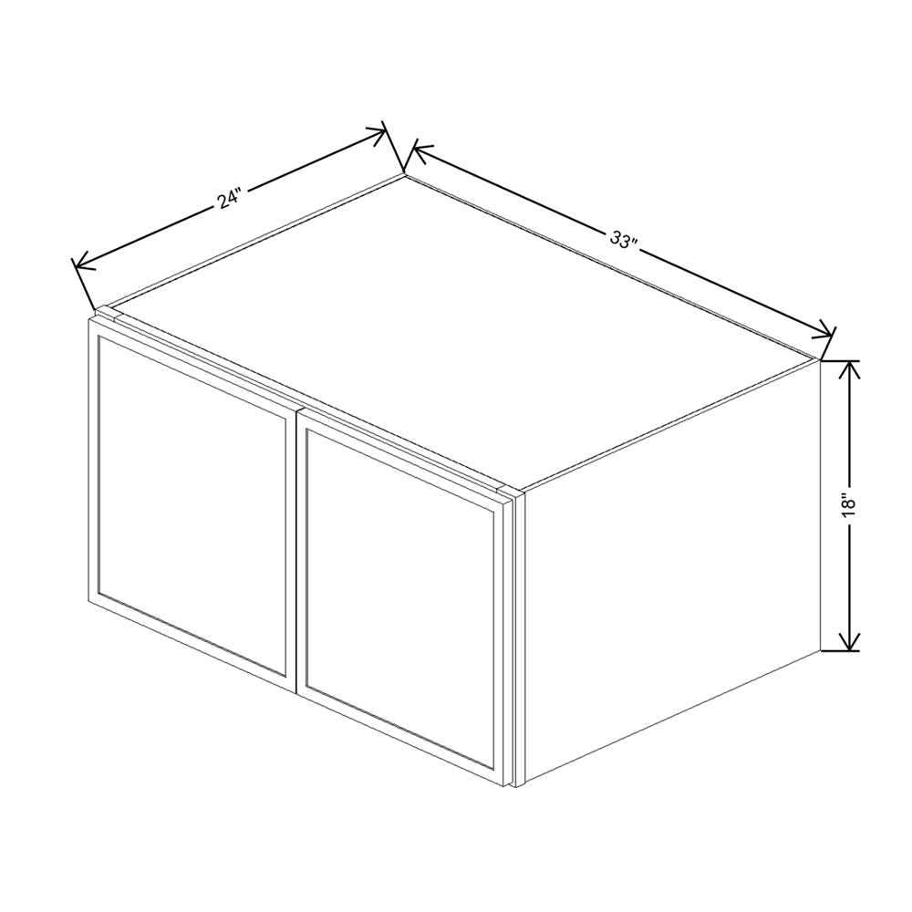 Cubitac Basic Oxford Latte 33"W X 18"H X 24"D Wall Deep Cabinet