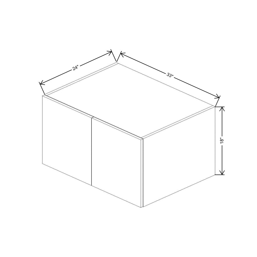 CNC Concord Elegant Ocean 33" W X 18" H X 24" D Double Door Wall Cabinet
