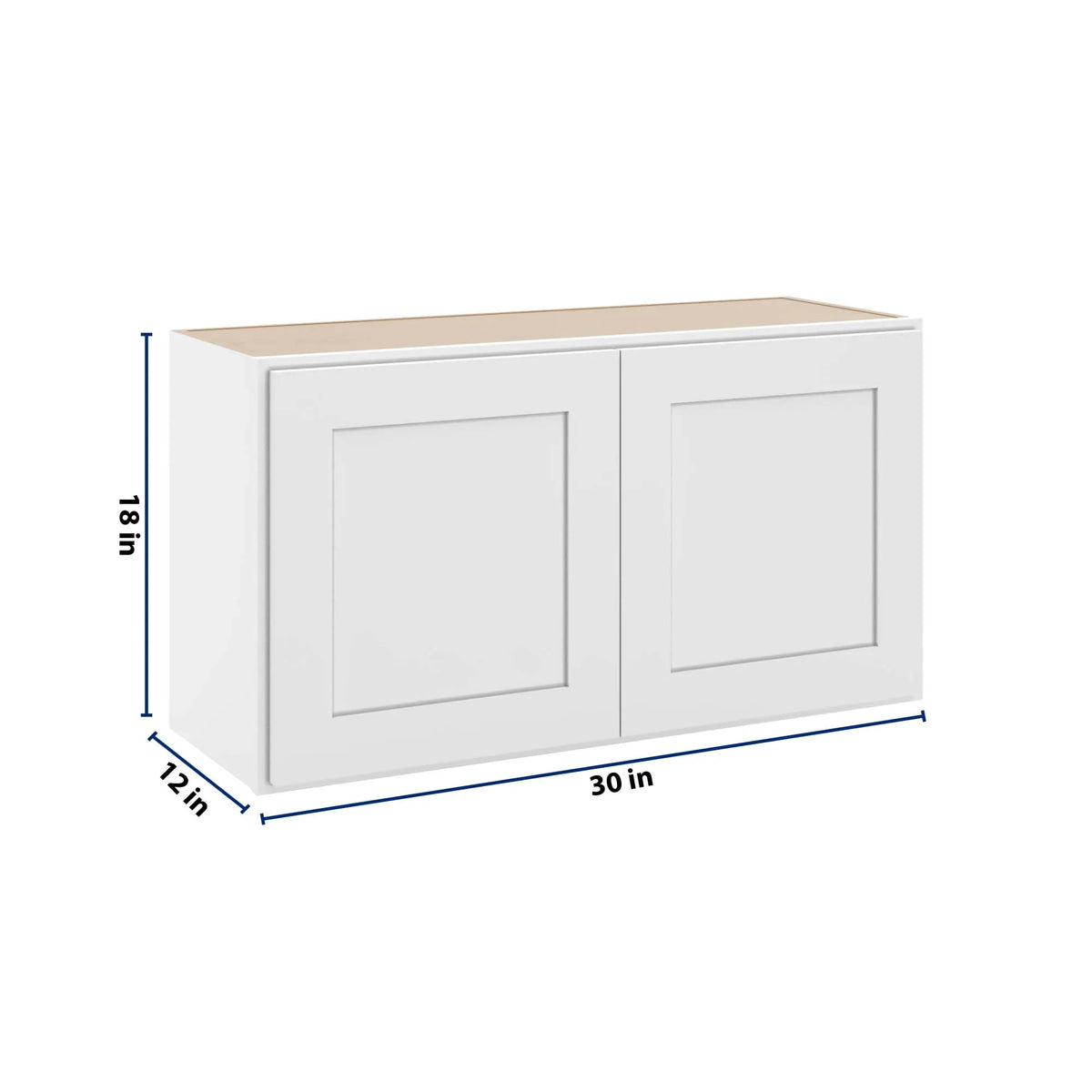 cnc luxor white 33 w x 18 h double door wall cabinet
