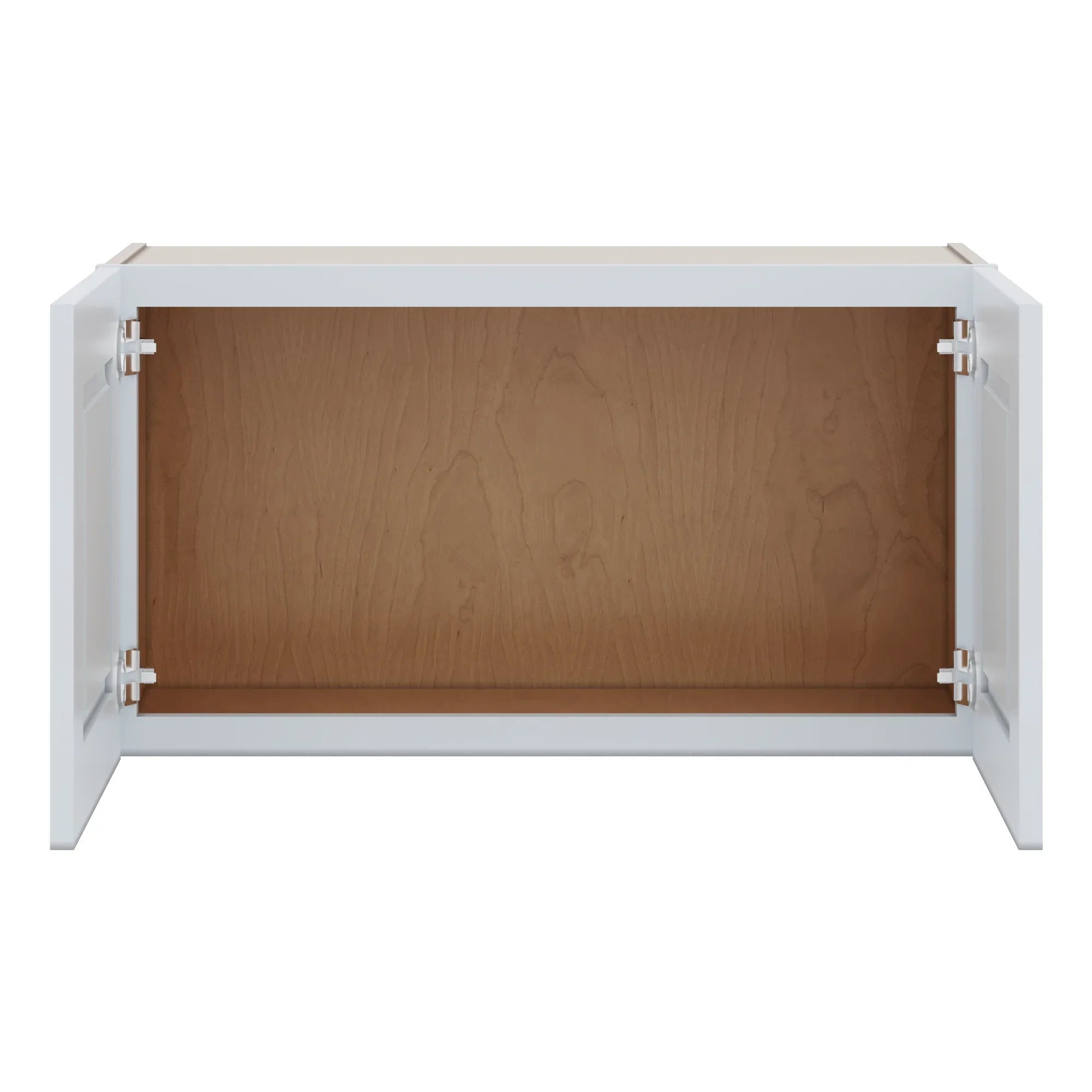 J&K White Shaker S8 Double Door Wall Cabinet   33" W x 18" H