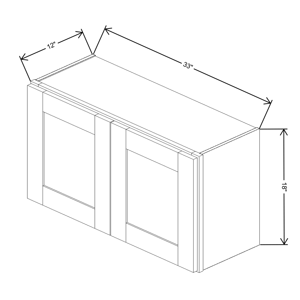 Fabuwood Allure Galaxy horizon Wall 33"W x 18"H Shaker Cabinet