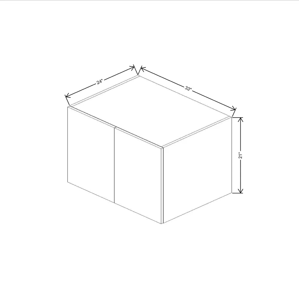 Fabuwood Illume Tuscany Olmo 3 33" W X 21" H X 24" D Double Door Wall Cabinet