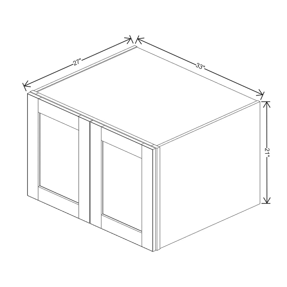 J&K Pebble B6 Refrigerator Wall Cabinet - 33" W x 21" H x 27" D