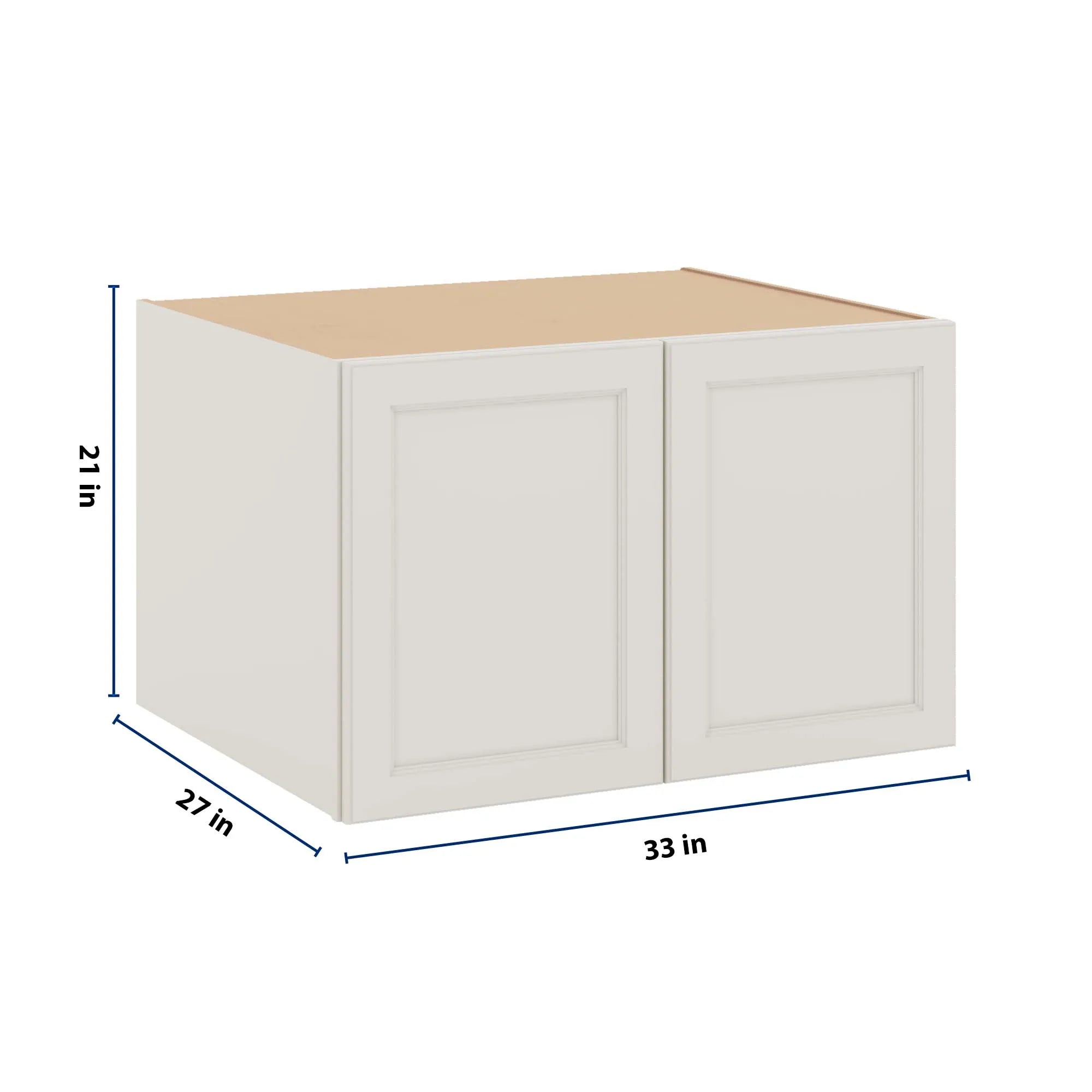 J&K Dove E1 Refrigerator Wall Cabinet - 33" W x 21" H x 27" D