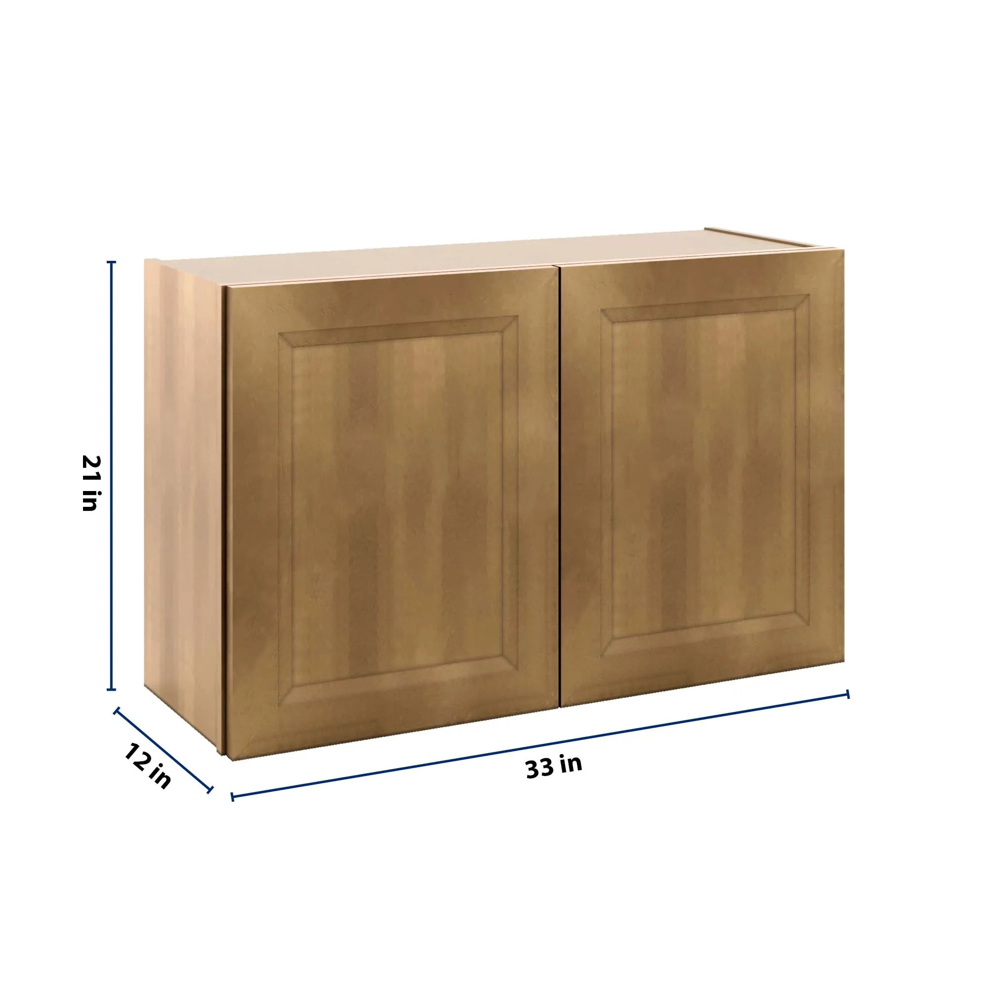 J&K Butterscotch B8 Double Door Wall Cabinet - 33" W x 21" H