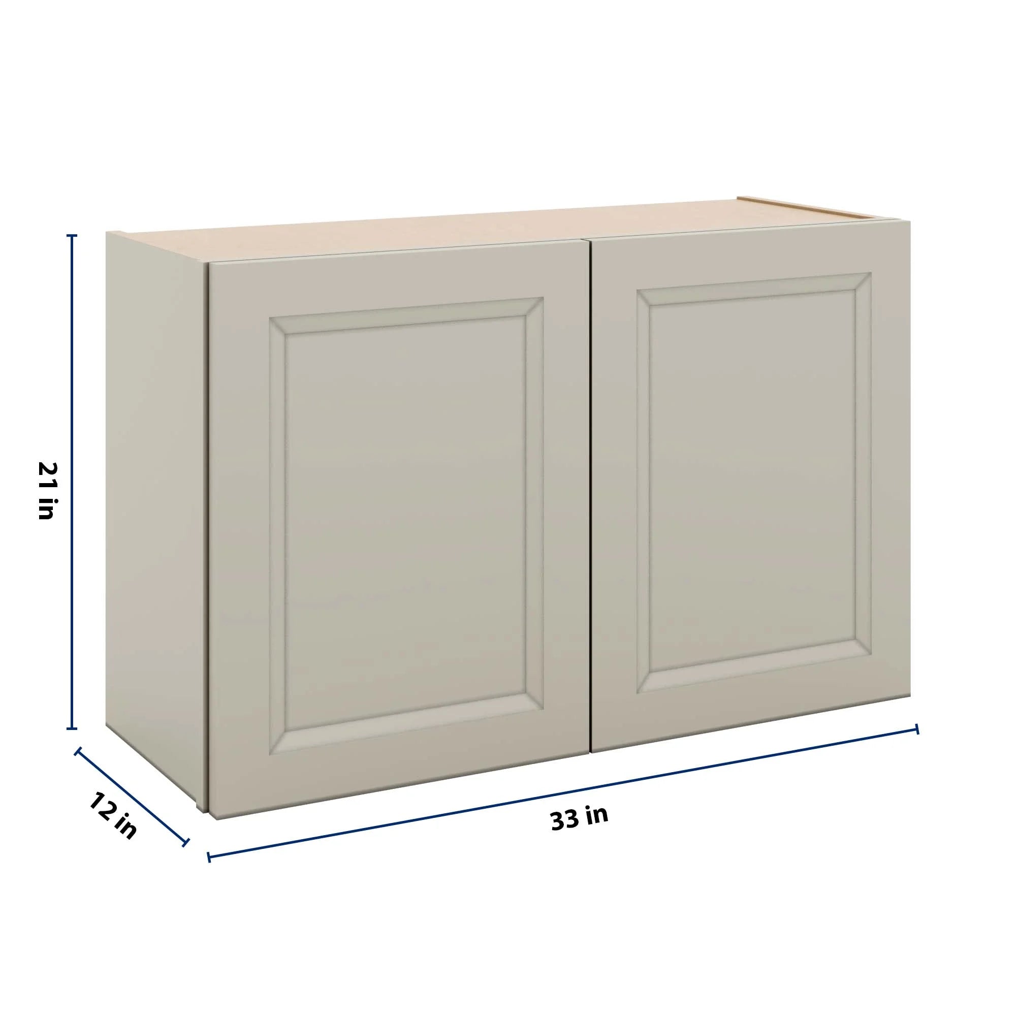 J&K Pebble B6 Double Door Wall Cabinet - 33" W x 21" H