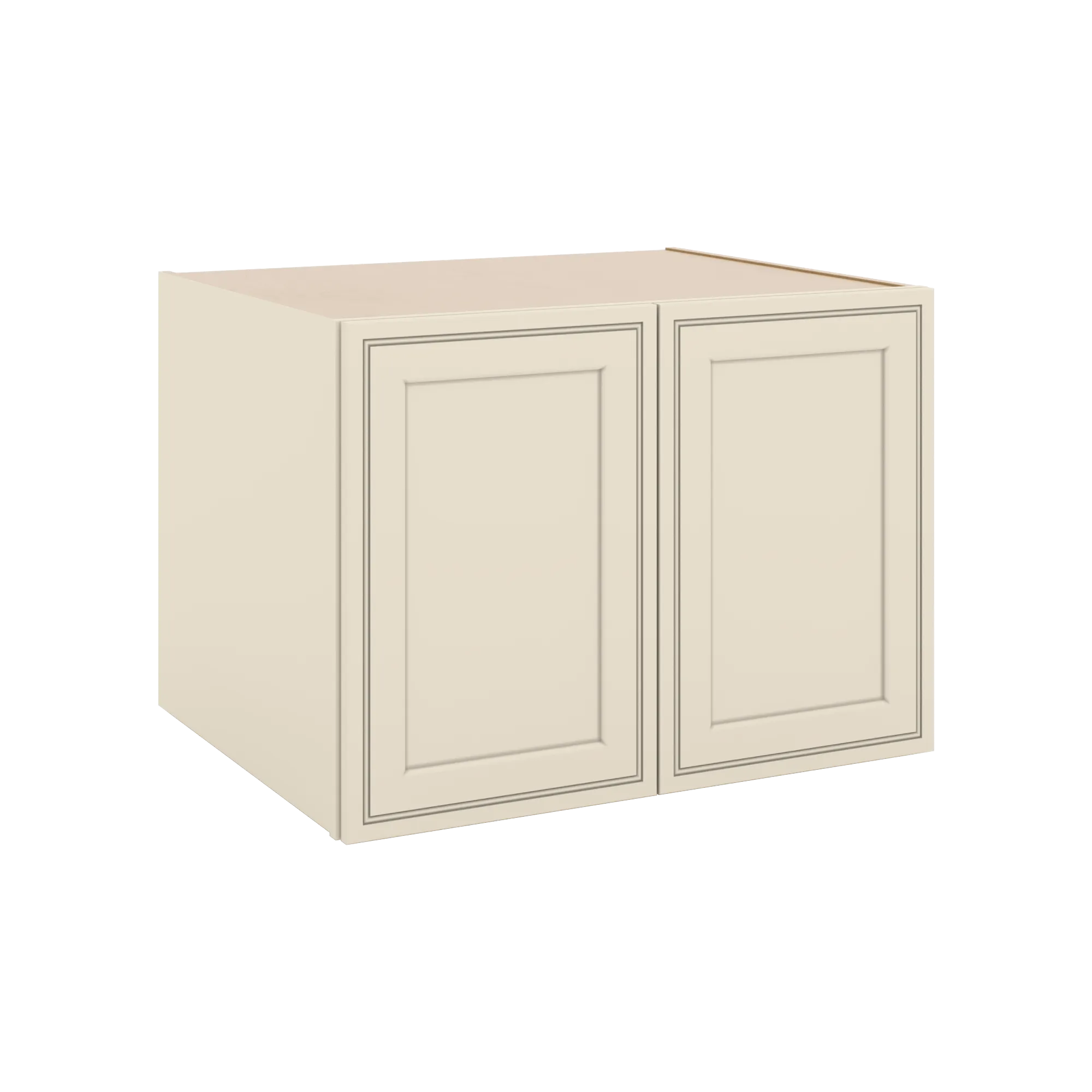 J&K Pearl Glazed H9 Refrigerator Wall Cabinet - 33" W x 24" H x 27" D