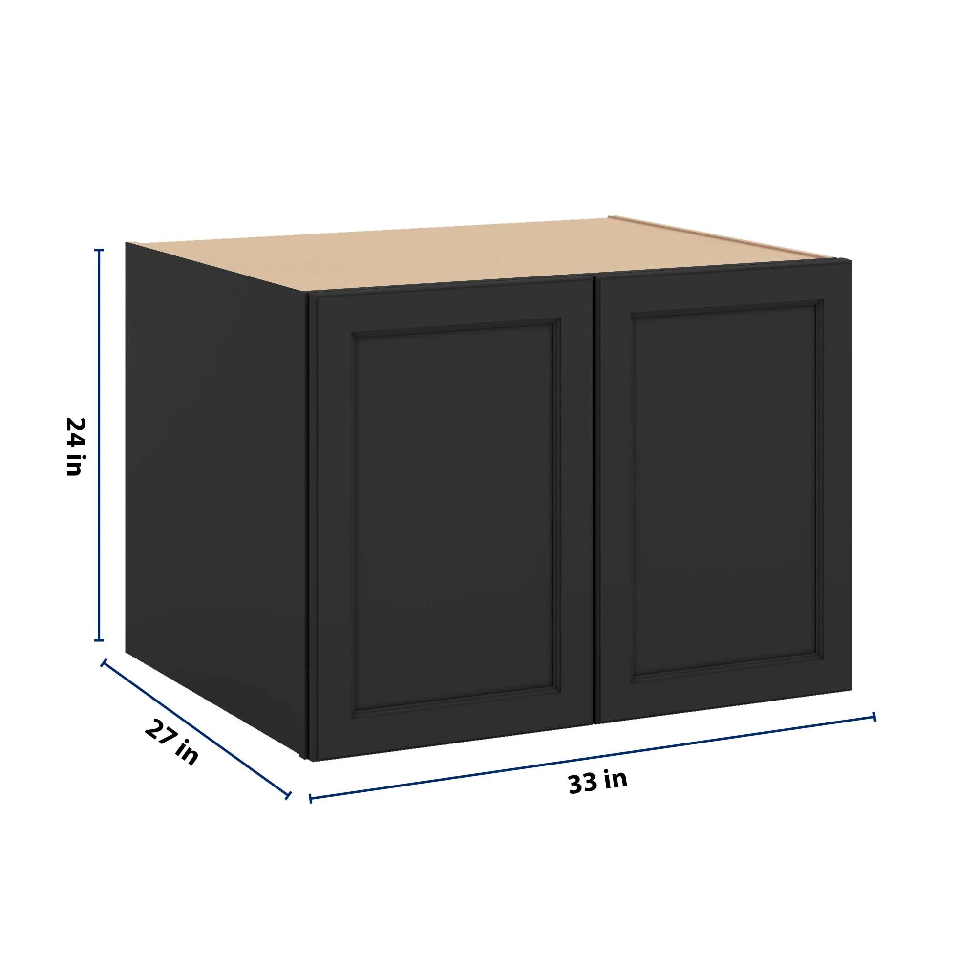 J&K Charcoal E2 Refrigerator Wall Cabinet - 33" W x 24" H x 27" D