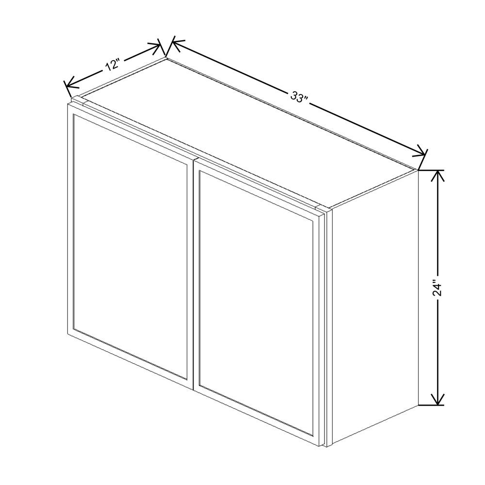 Cubitac Imperial Bergen Latte 33"W X 24"H Wall Cabinet