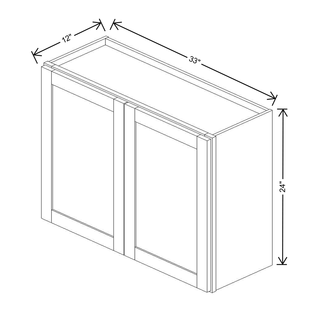 Wolf Classic Grove Terrain Stain 33"W X 24"H Wall Cabinet