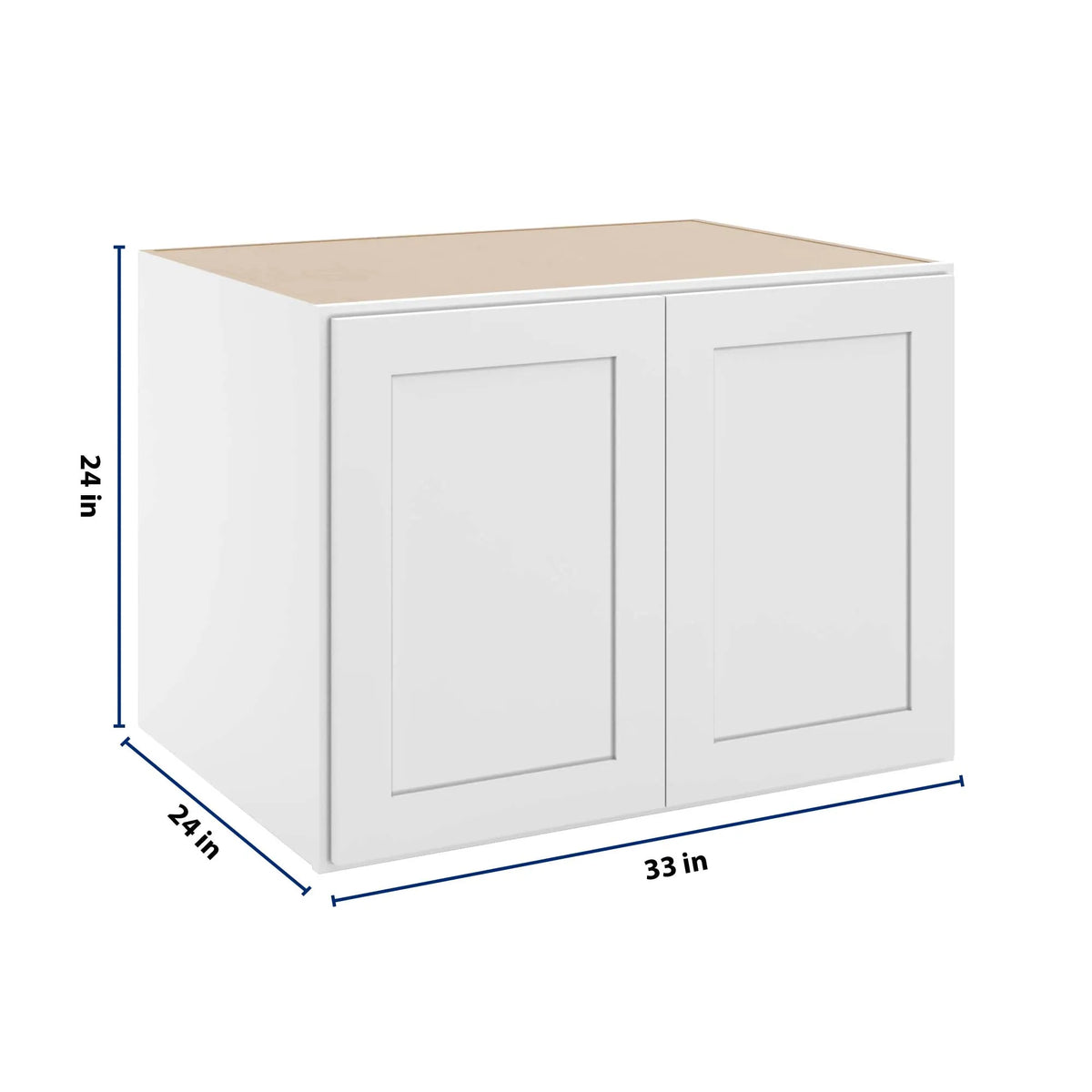 cnc luxor white 33 w x 24 h x 24 d double door wall cabinet