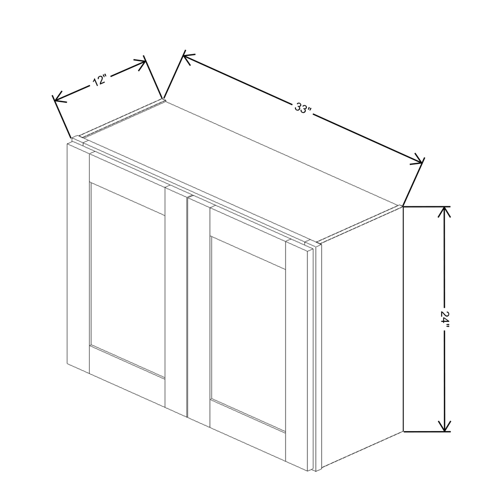 Fabuwood Quest Metro Frost Wall 33"W x 24"H Shaker Cabinet