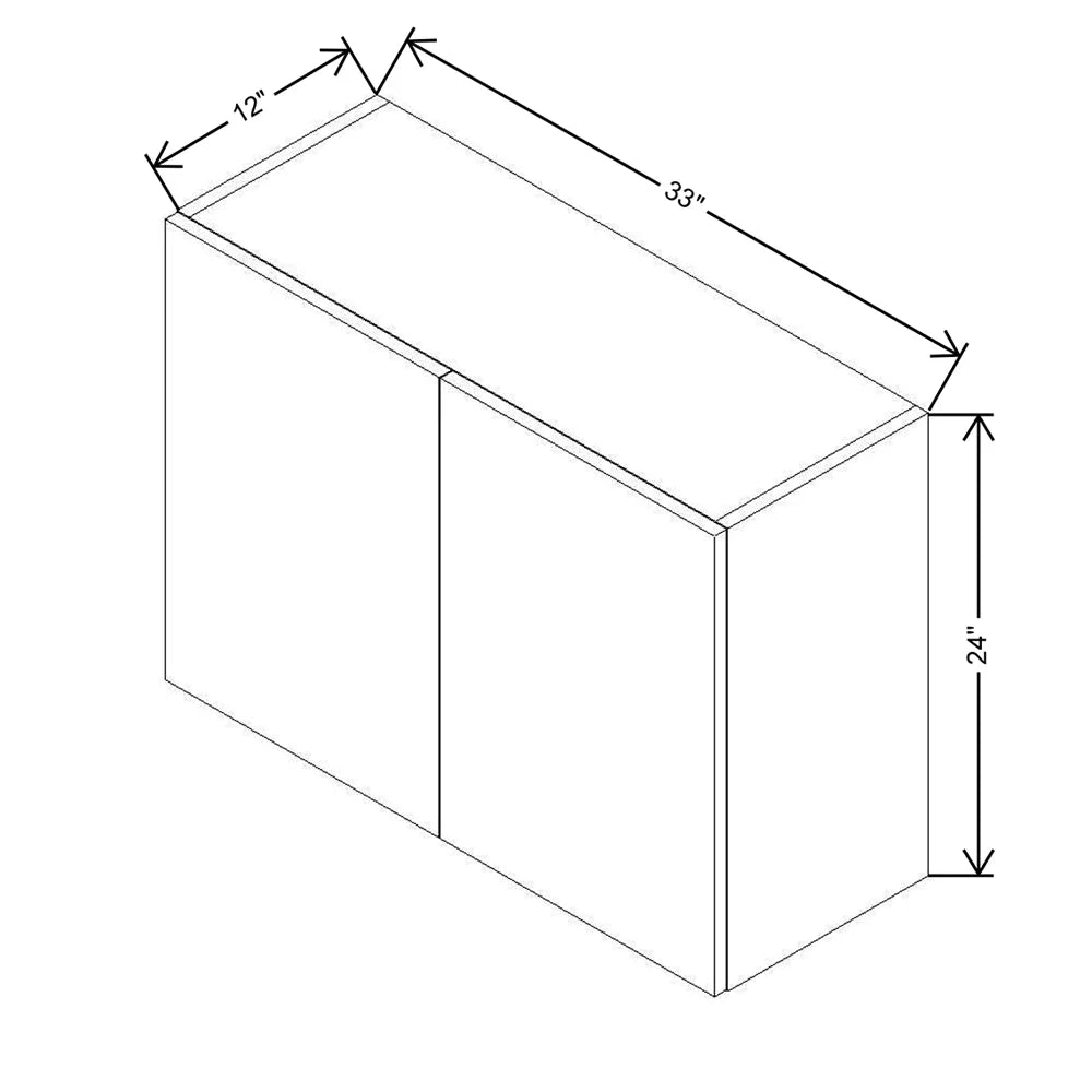CNC Classic Milano Autumn 33" W X 24" H Double Door Wall Cabinet